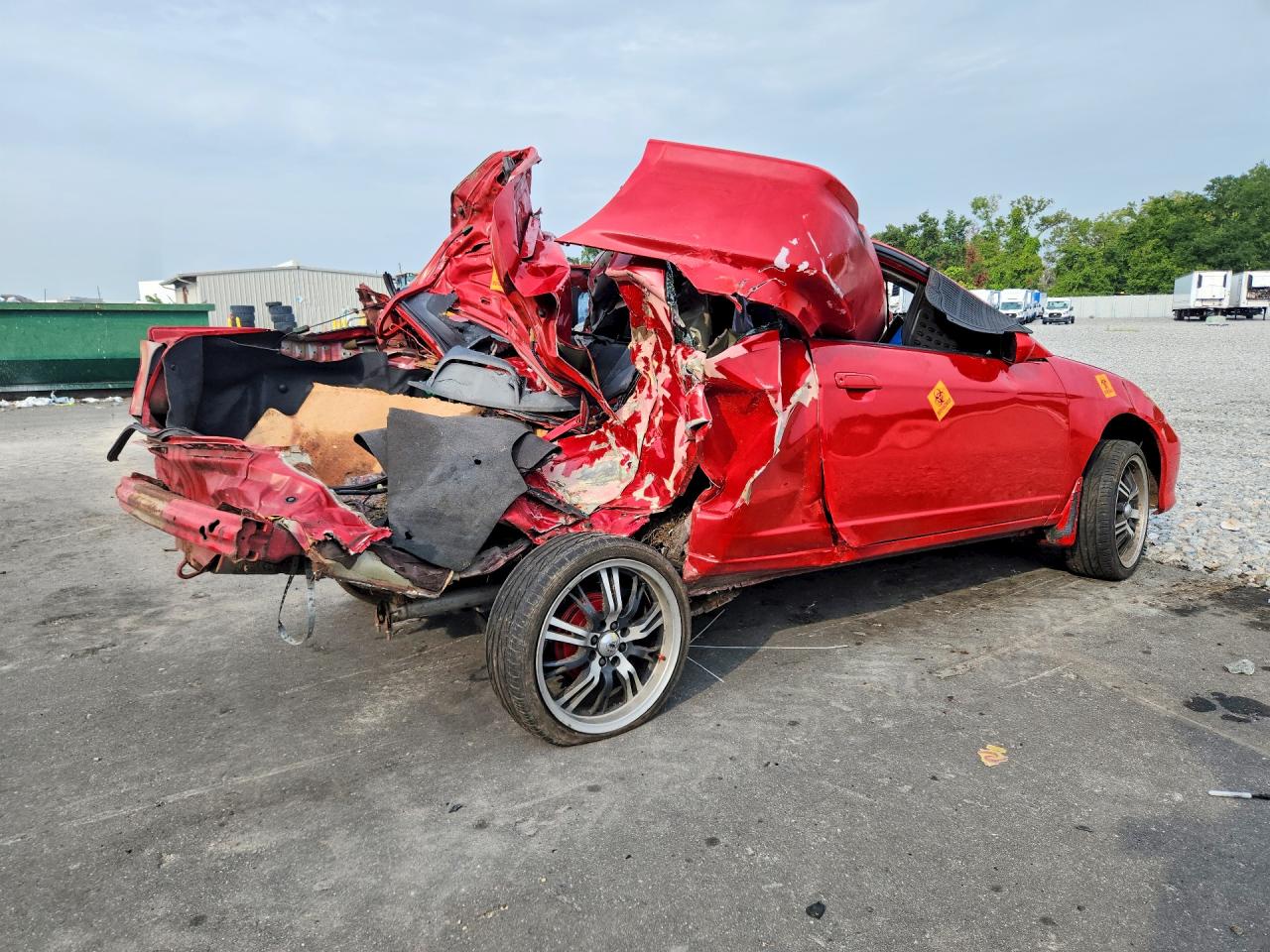 2004 Honda Civic Ex Red vin: 1HGEM22934L080188