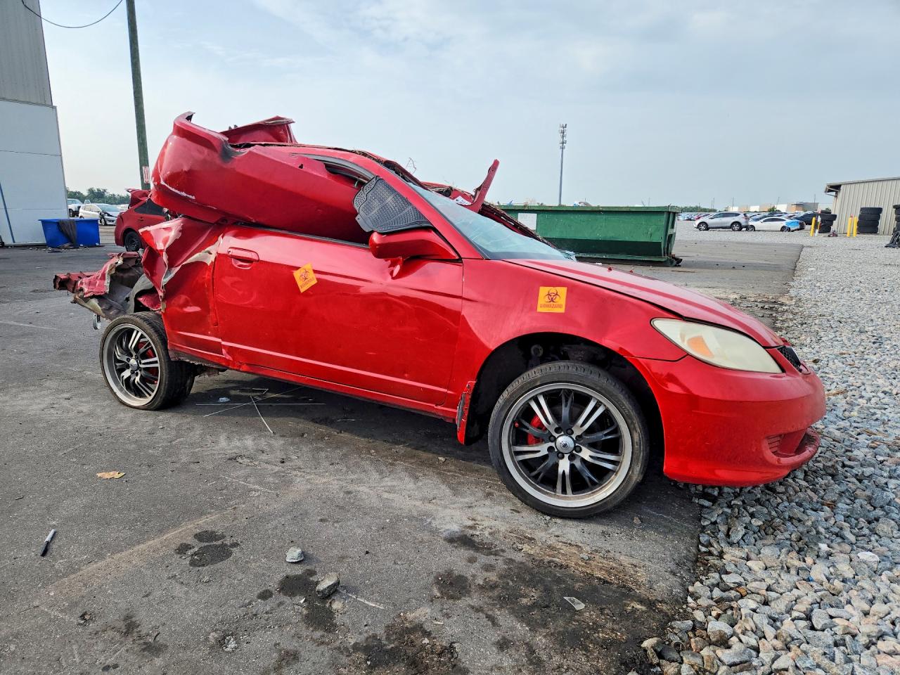 2004 Honda Civic Ex Red vin: 1HGEM22934L080188