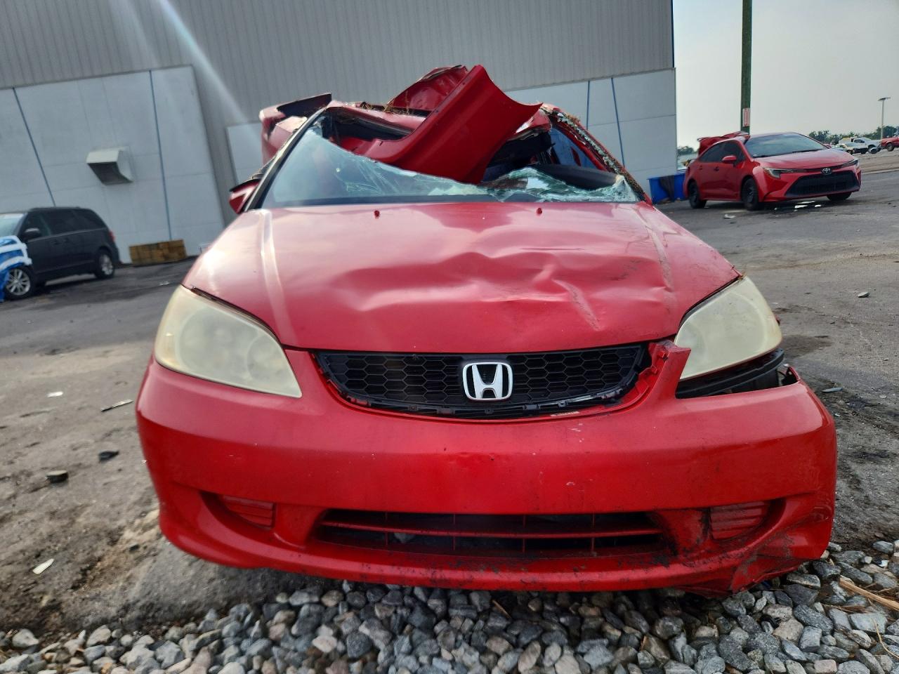 2004 Honda Civic Ex Red vin: 1HGEM22934L080188