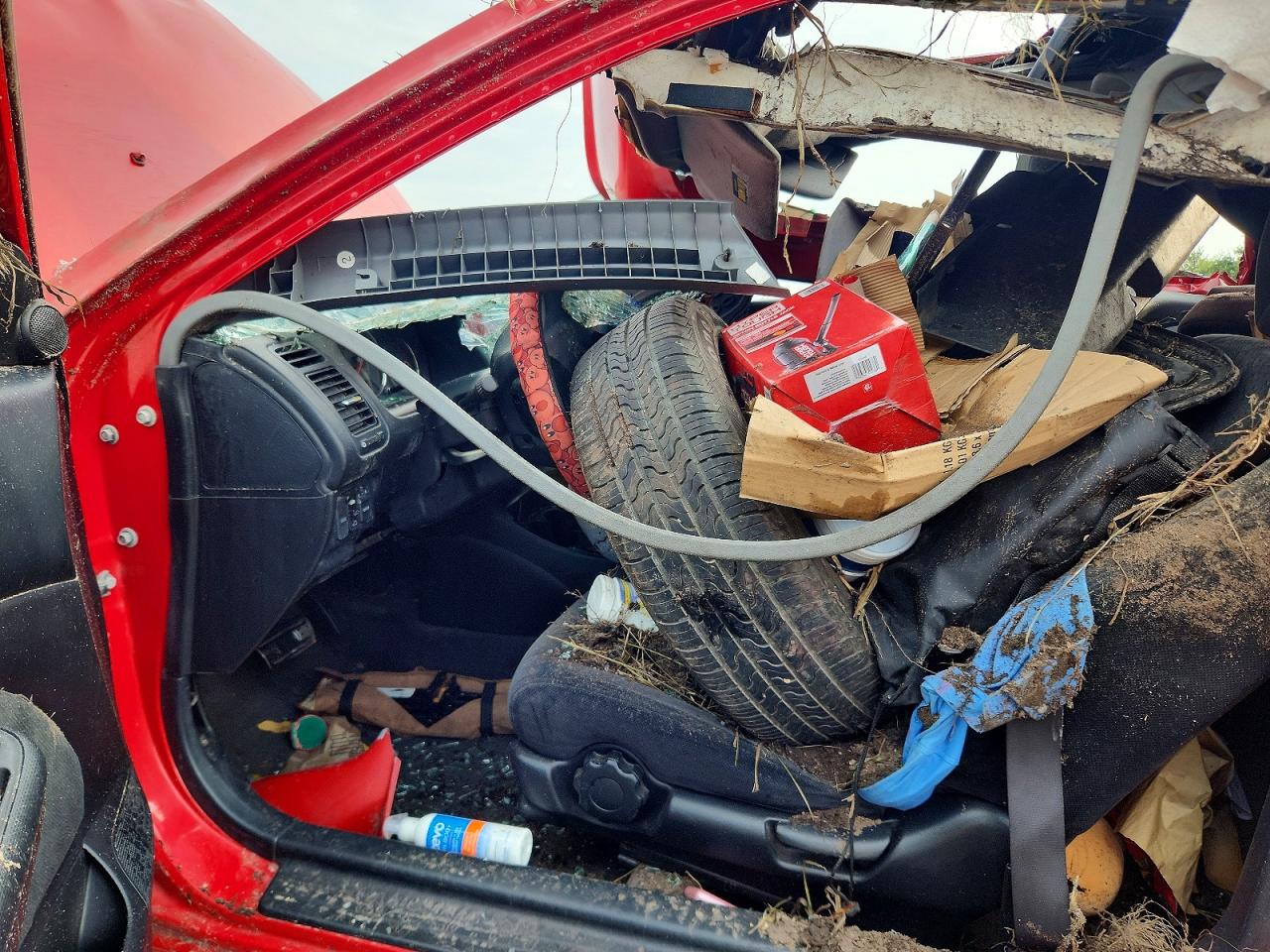 2004 Honda Civic Ex Red vin: 1HGEM22934L080188