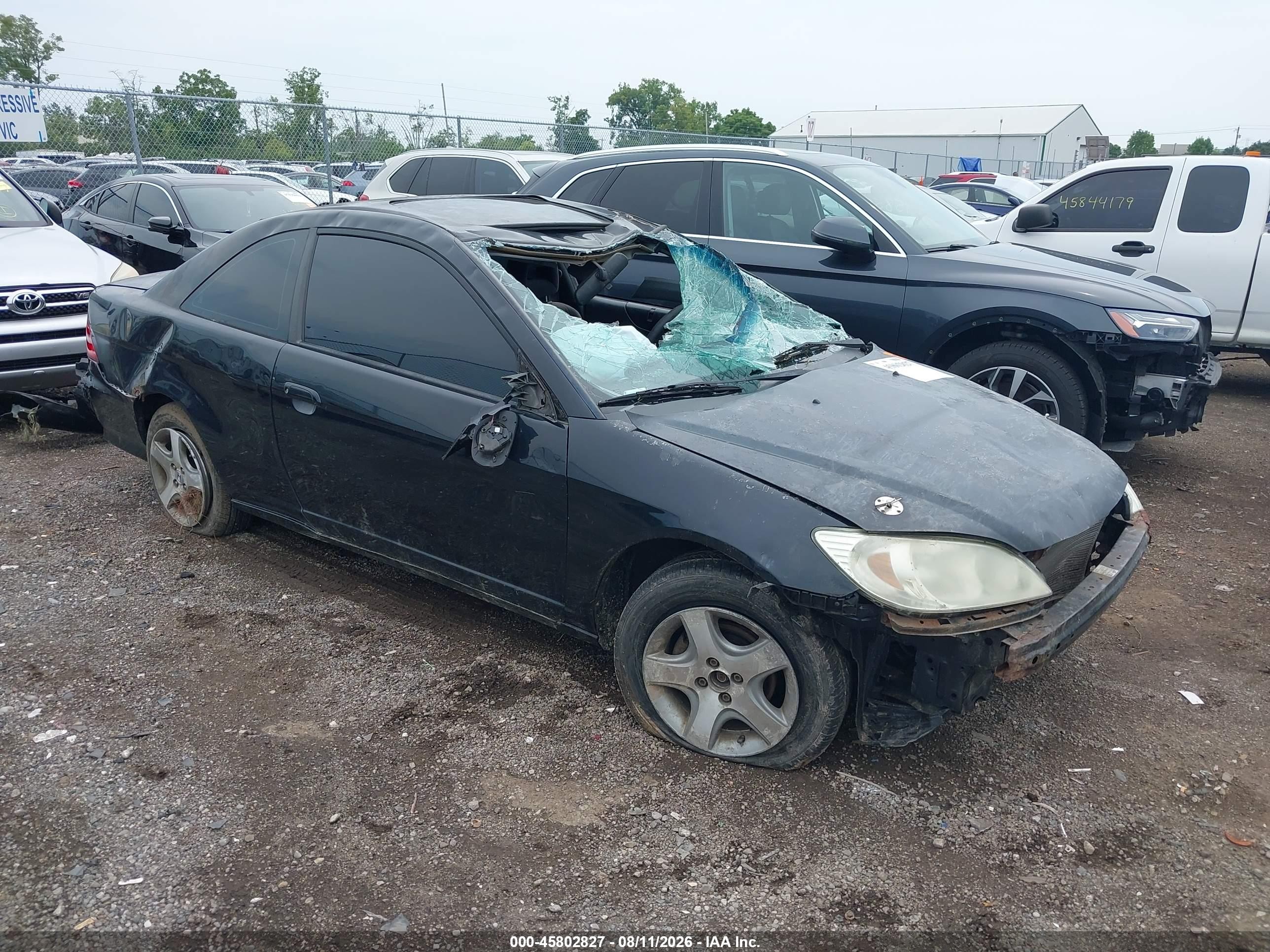 2005 Honda Civic Ex Black vin: 1HGEM22935L020350