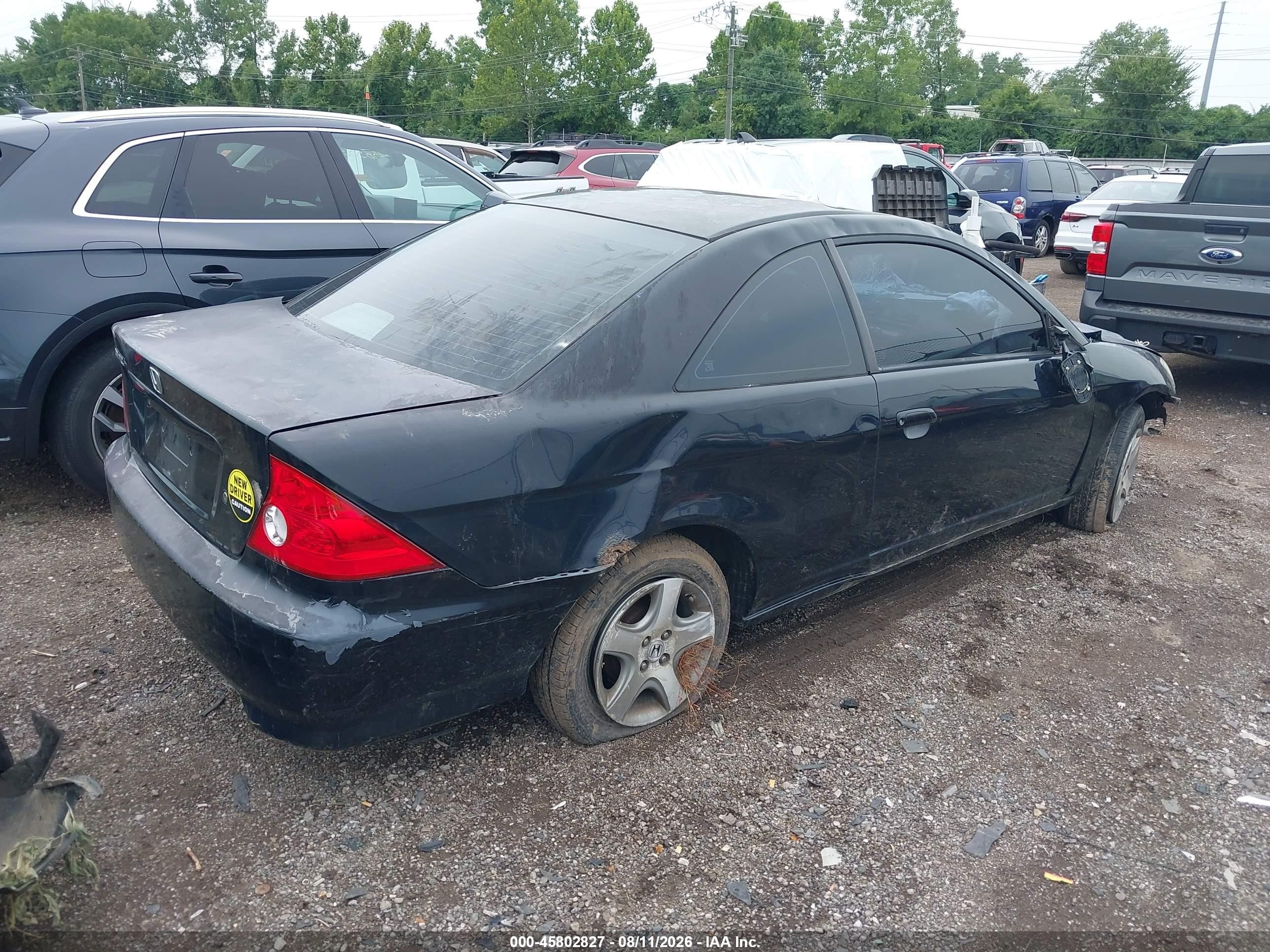 2005 Honda Civic Ex Black vin: 1HGEM22935L020350