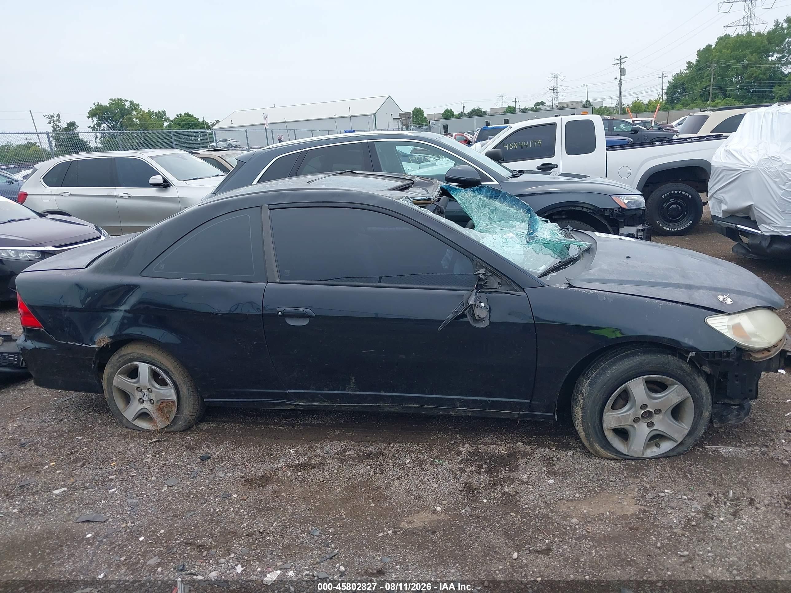 2005 Honda Civic Ex Black vin: 1HGEM22935L020350