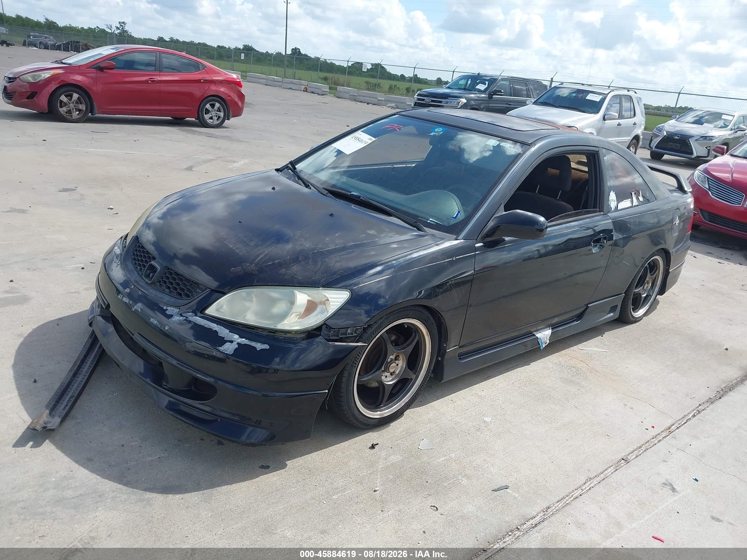 2005 Honda Civic Ex Black vin: 1HGEM22935L034393