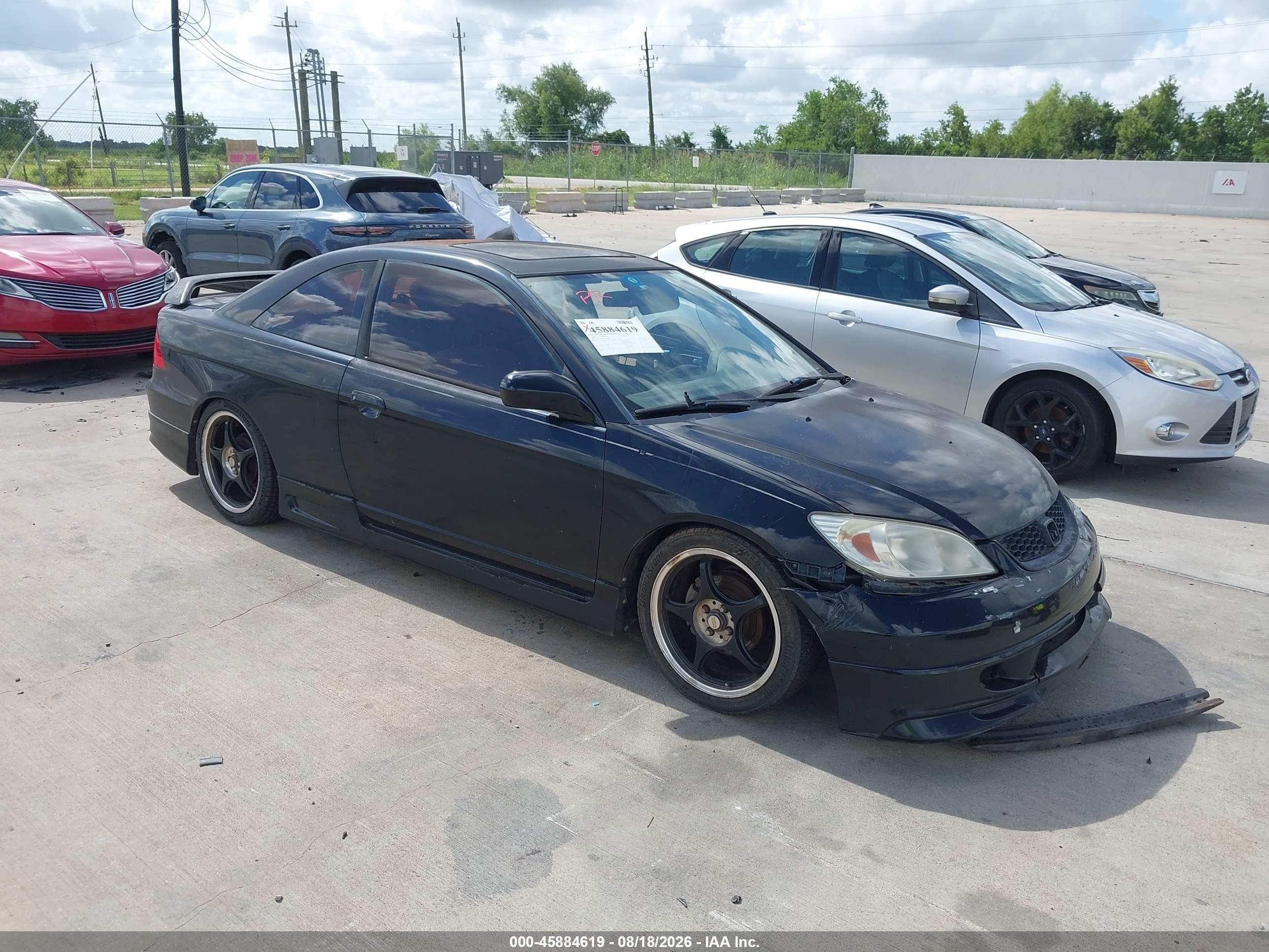 2005 Honda Civic Ex Black vin: 1HGEM22935L034393