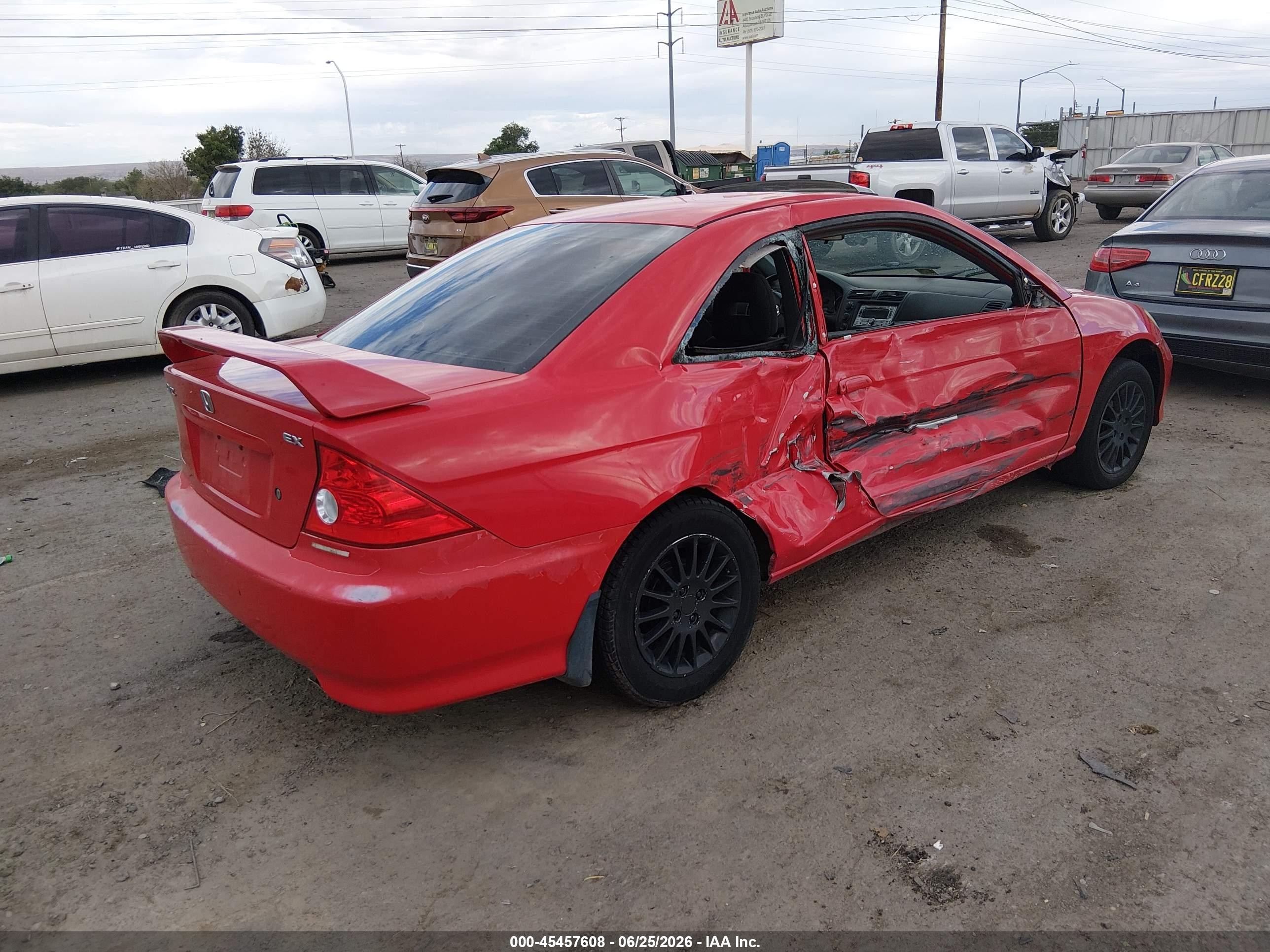 2005 Honda Civic Ex Red vin: 1HGEM22935L053154
