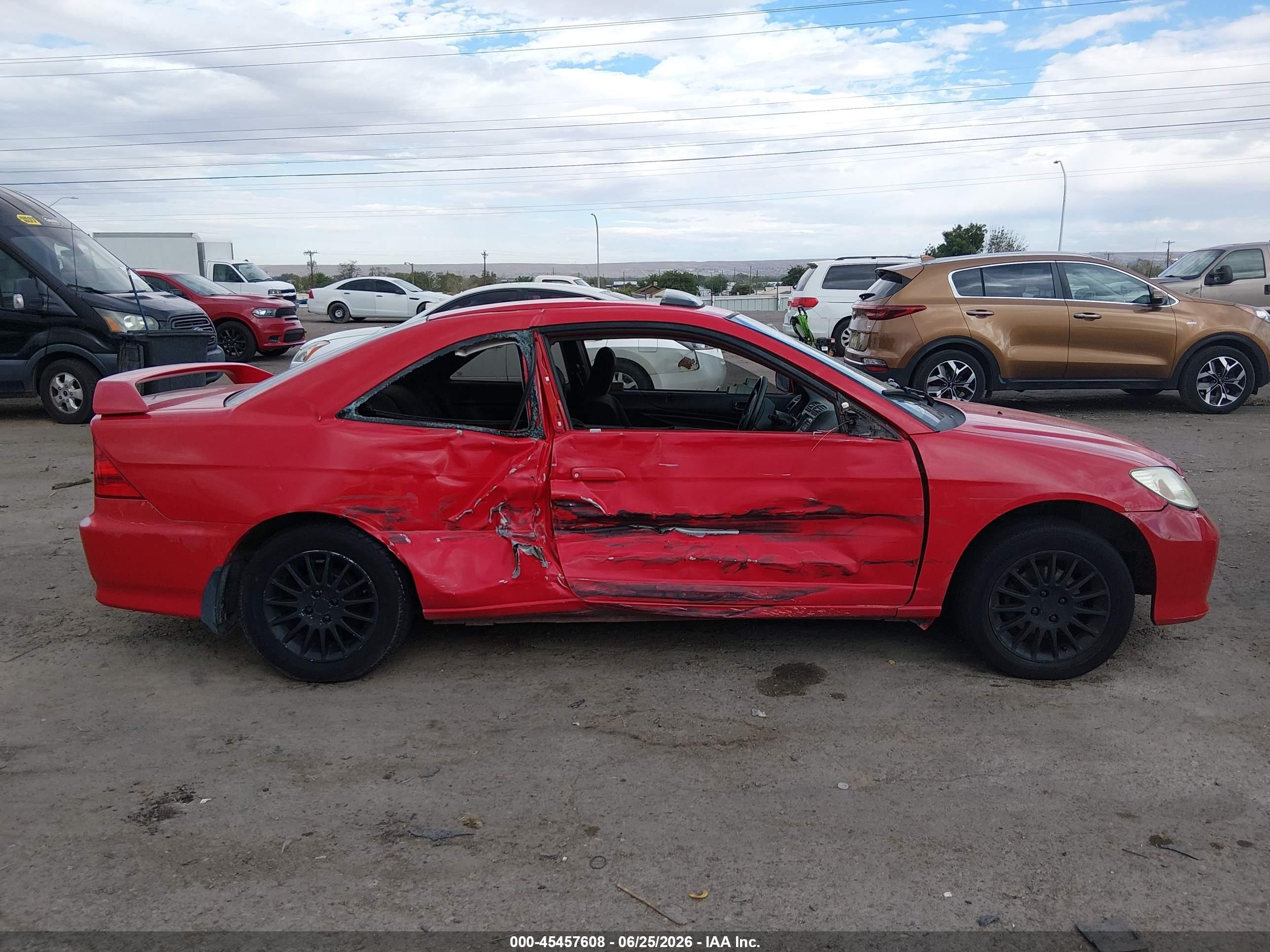 2005 Honda Civic Ex Red vin: 1HGEM22935L053154