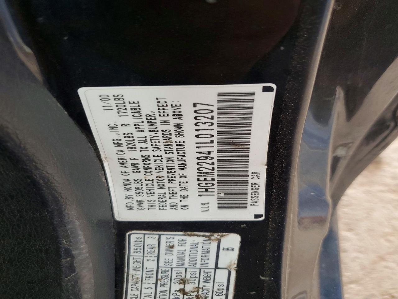 2001 Honda Civic Si Black vin: 1HGEM22941L013207