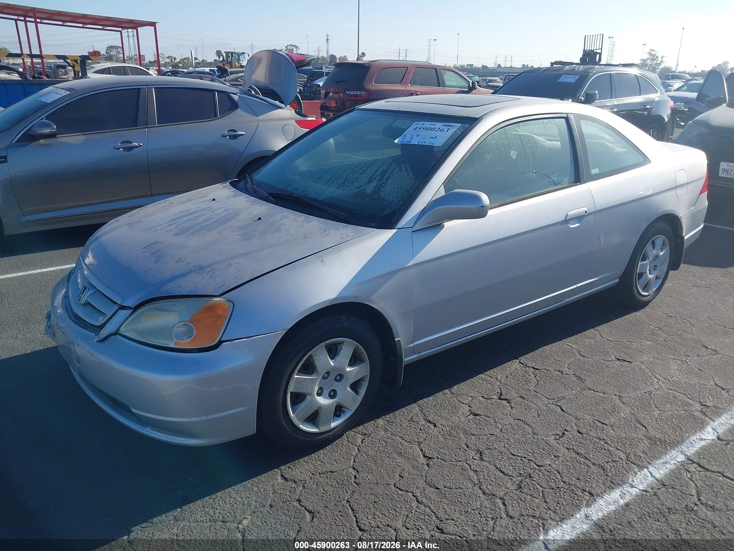 2001 Honda Civic Ex Silver vin: 1HGEM22941L038205