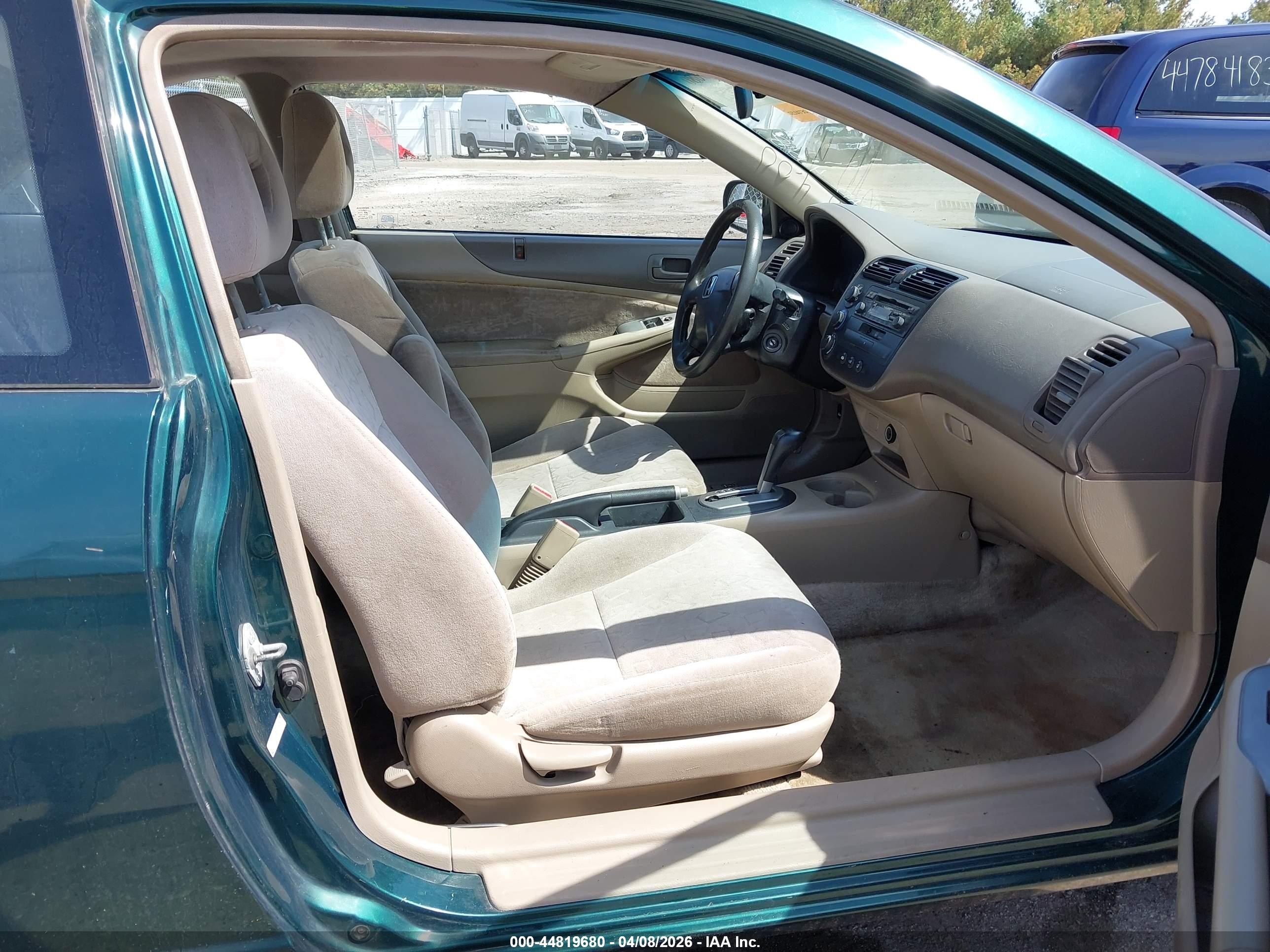 2001 Honda Civic Ex Green vin: 1HGEM22941L058826