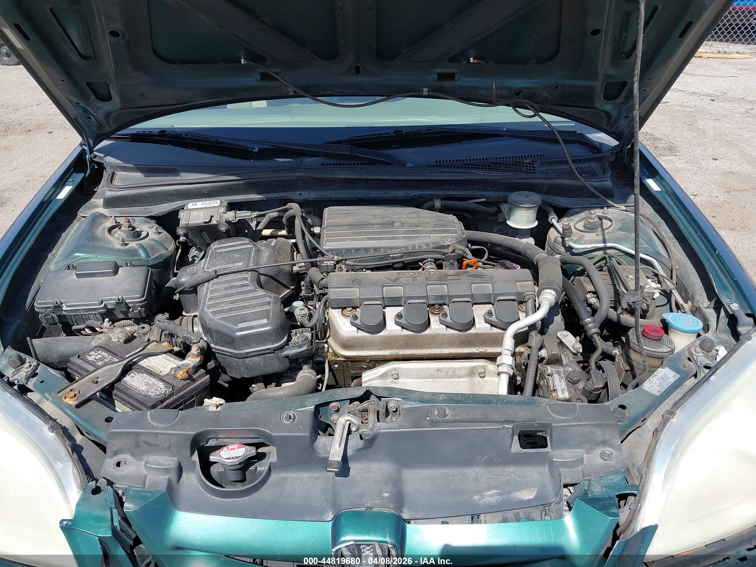 2001 Honda Civic Ex Green vin: 1HGEM22941L058826