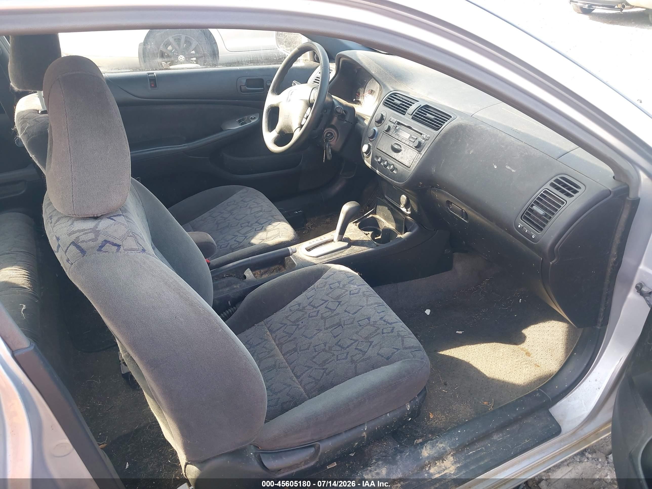 2002 Honda Civic Ex Silver vin: 1HGEM22942L042255