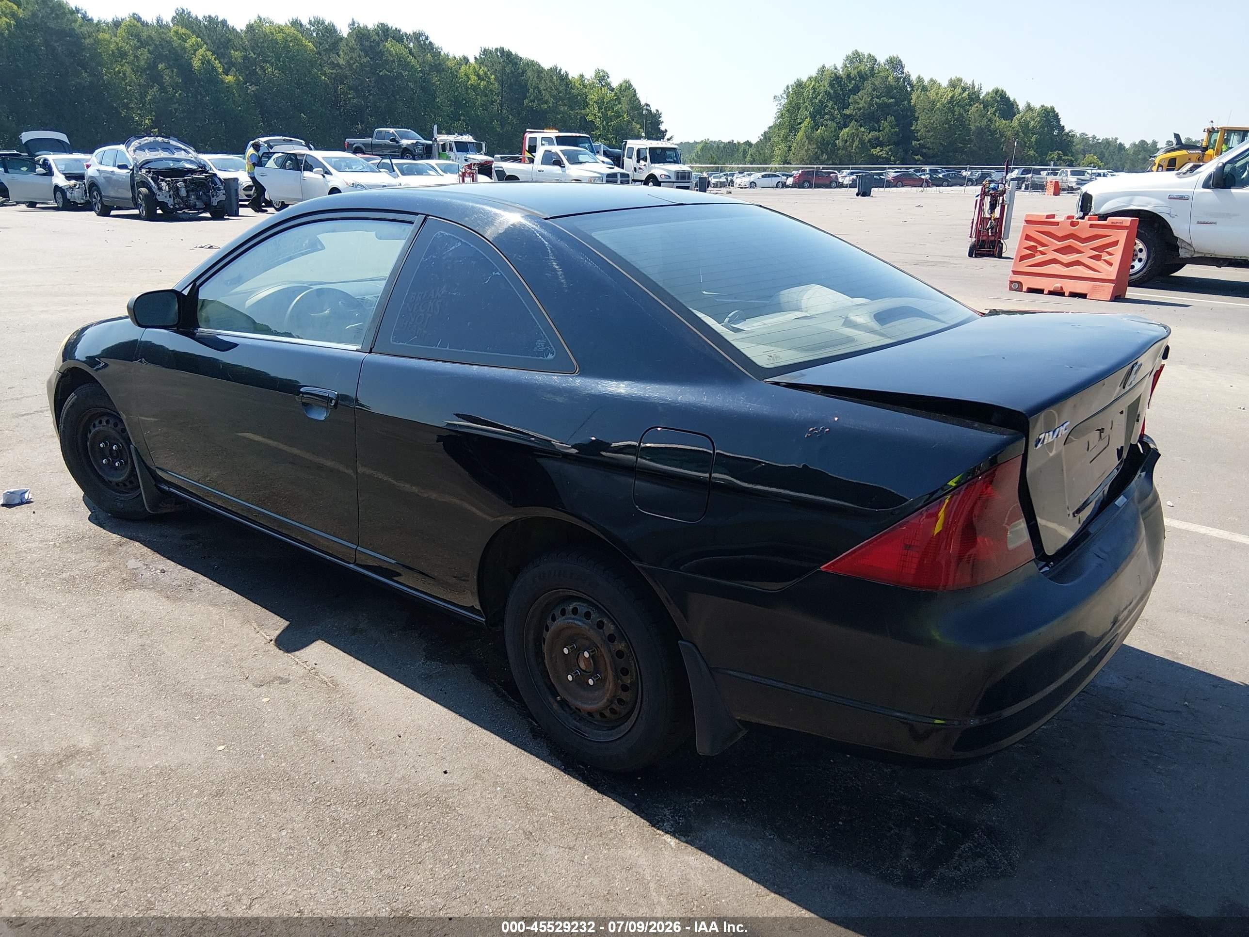 2002 Honda Civic Ex Черный vin: 1HGEM22942L053045