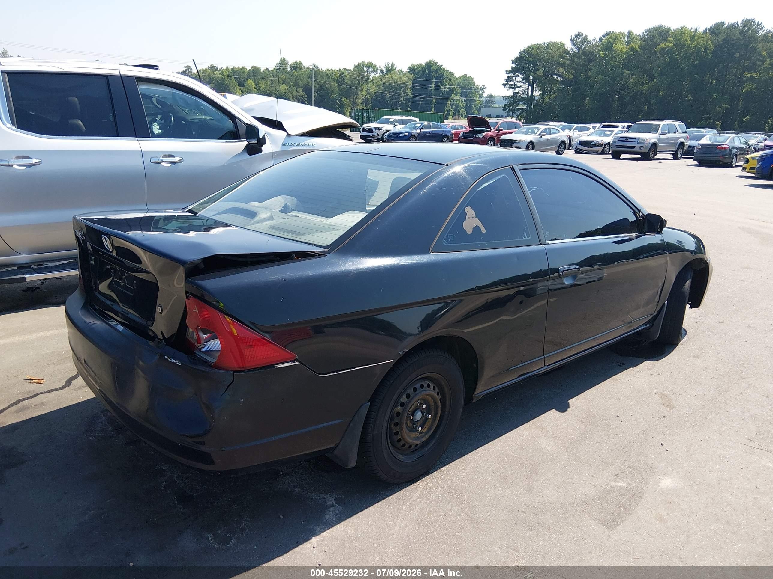 2002 Honda Civic Ex Черный vin: 1HGEM22942L053045