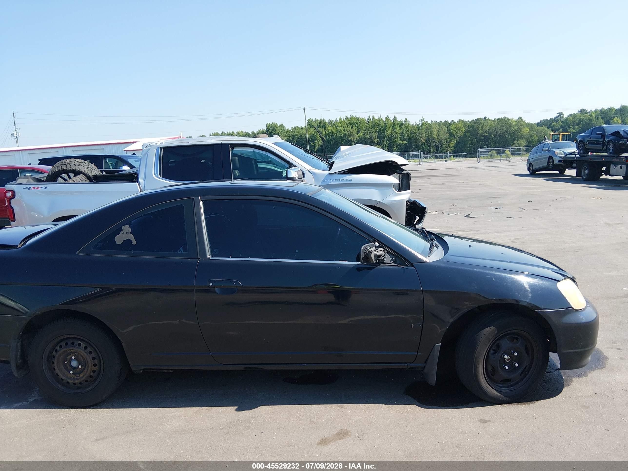 2002 Honda Civic Ex Черный vin: 1HGEM22942L053045