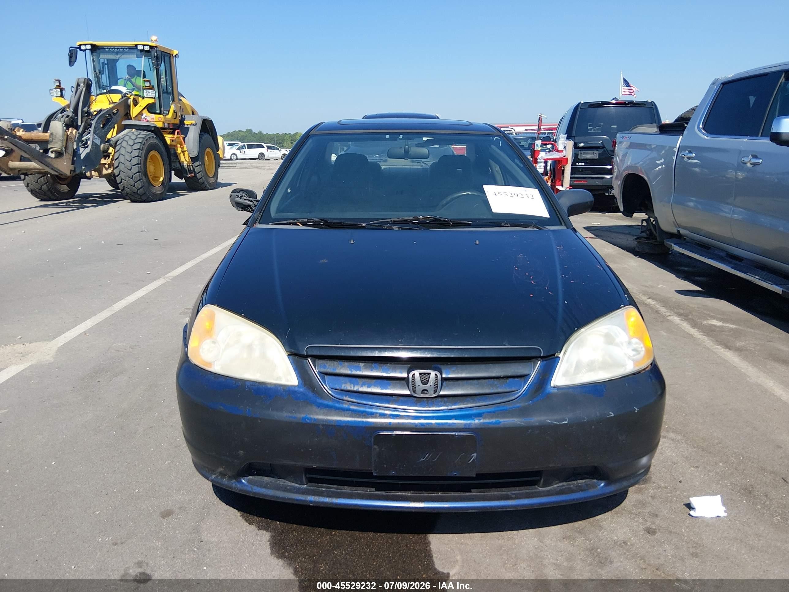 2002 Honda Civic Ex Черный vin: 1HGEM22942L053045