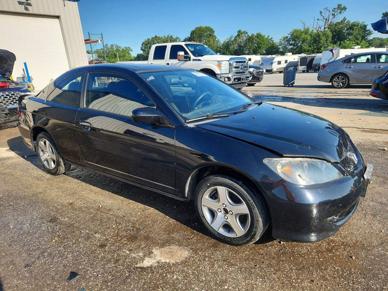 2004 Honda Civic Ex Black vin: 1HGEM22944L047667