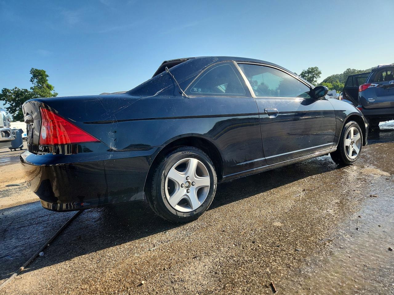 2004 Honda Civic Ex Black vin: 1HGEM22944L047667