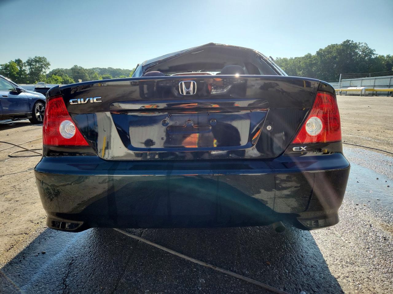 2004 Honda Civic Ex Black vin: 1HGEM22944L047667