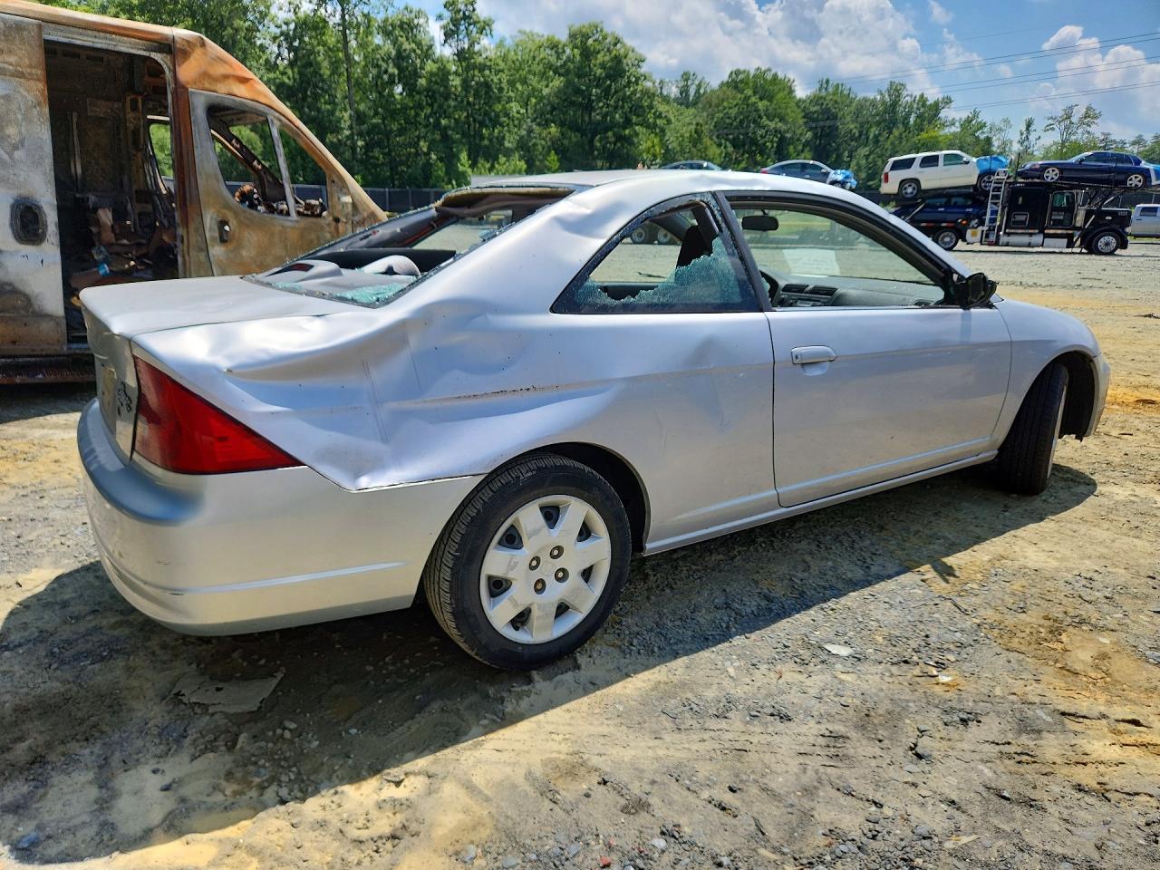 2001 Honda Civic Si Silver vin: 1HGEM22951L053070
