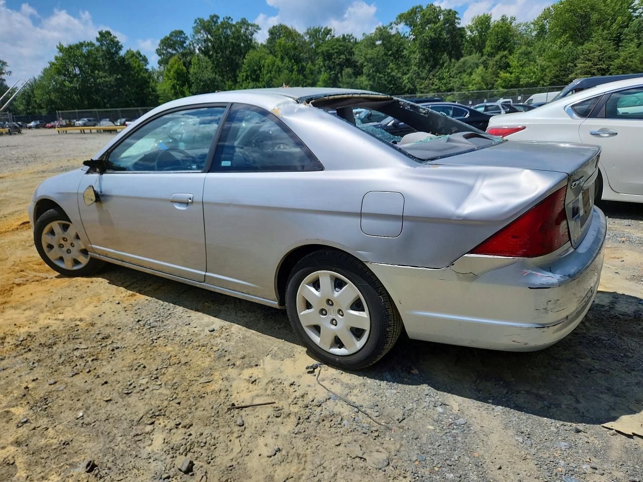 2001 Honda Civic Si Silver vin: 1HGEM22951L053070