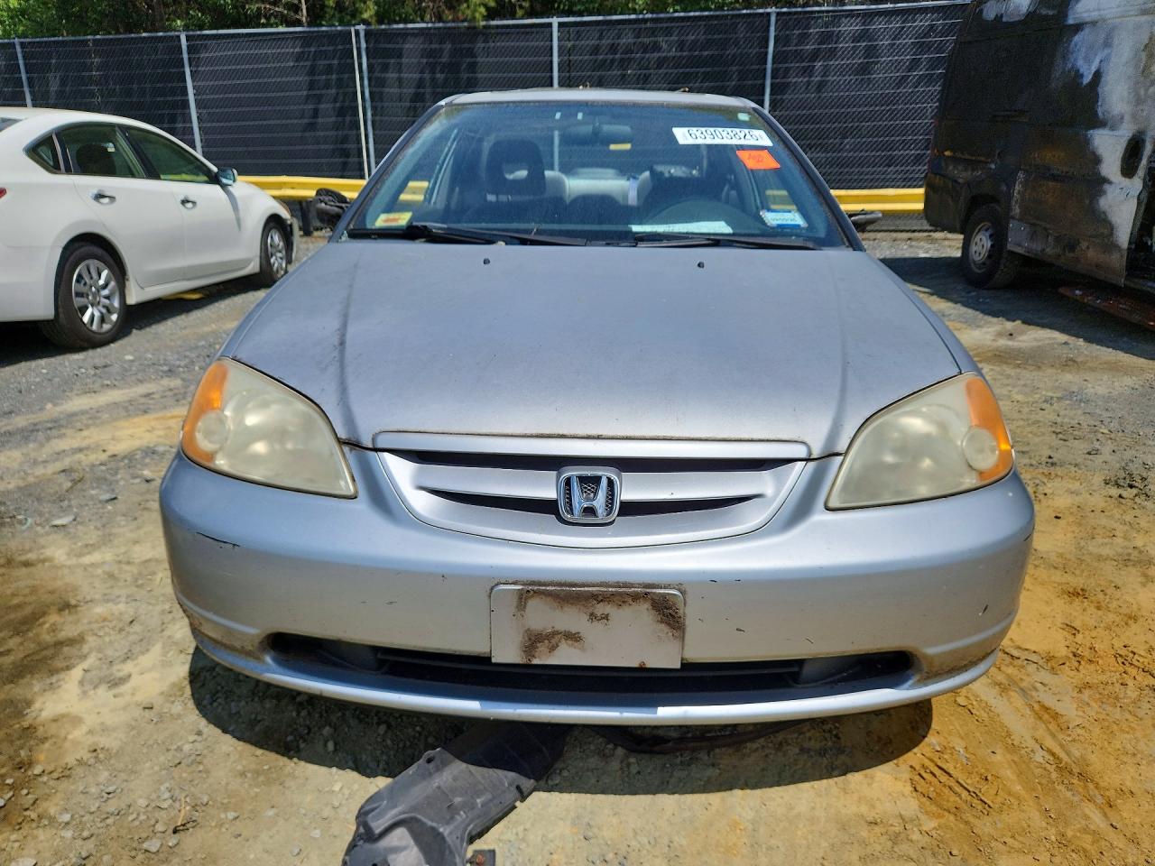 2001 Honda Civic Si Silver vin: 1HGEM22951L053070