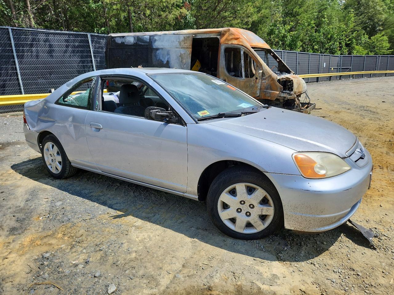 2001 Honda Civic Si Silver vin: 1HGEM22951L053070
