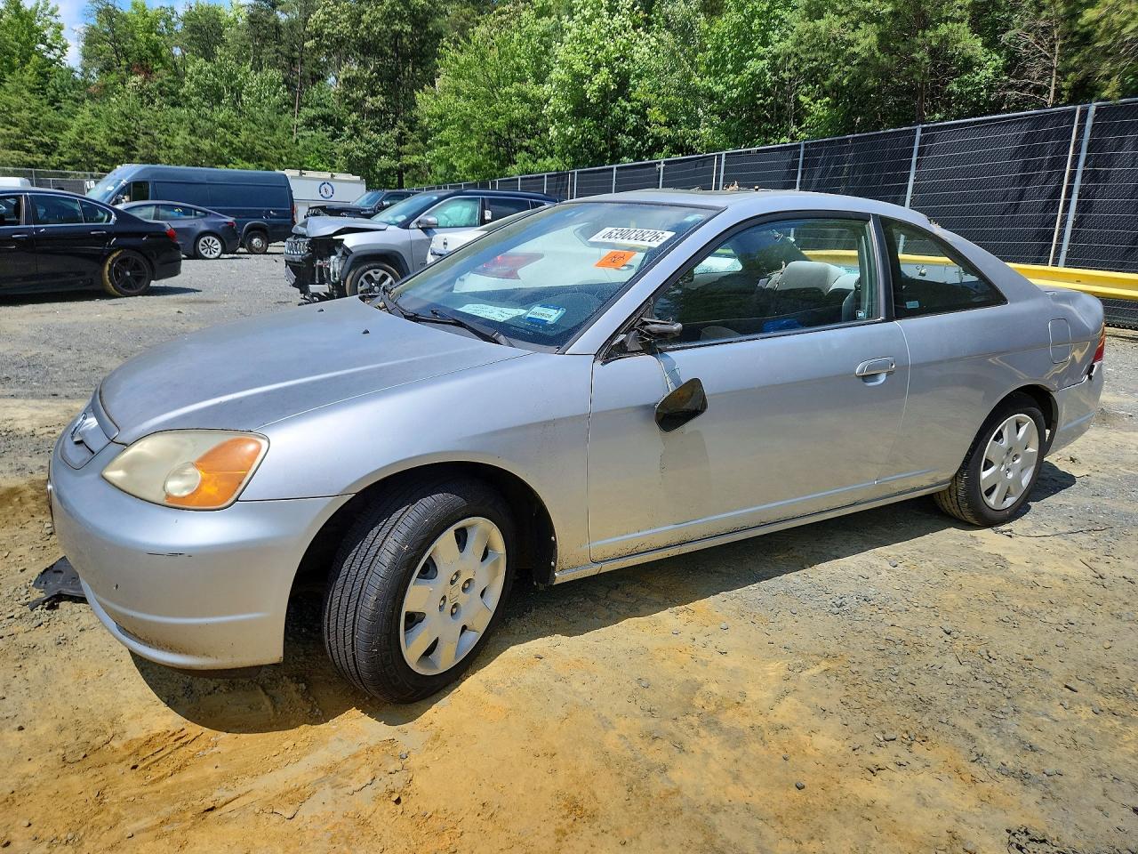 2001 Honda Civic Si Silver vin: 1HGEM22951L053070