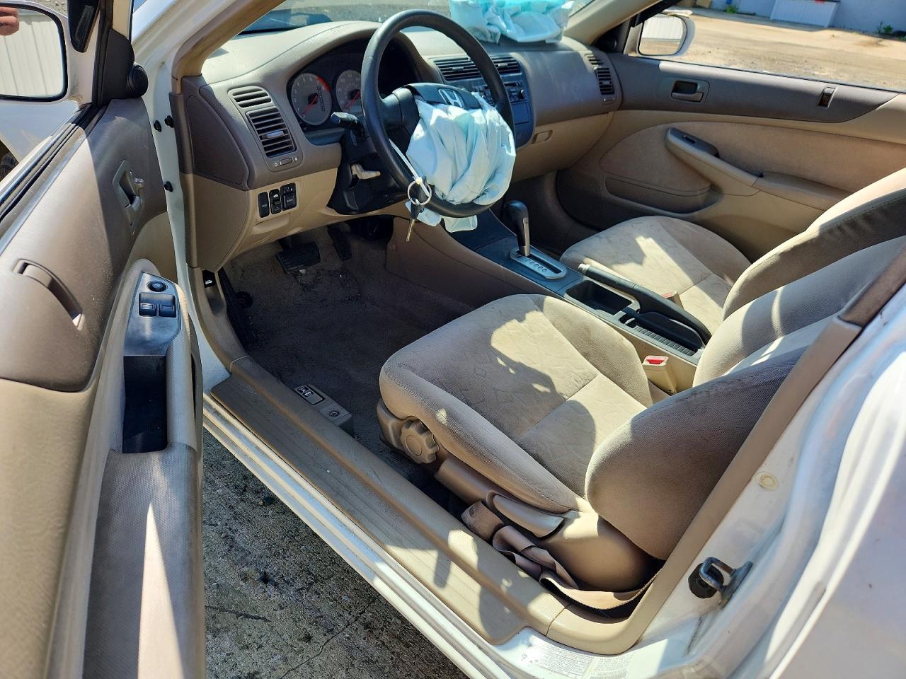 2002 Honda Civic Ex White vin: 1HGEM22952L052082