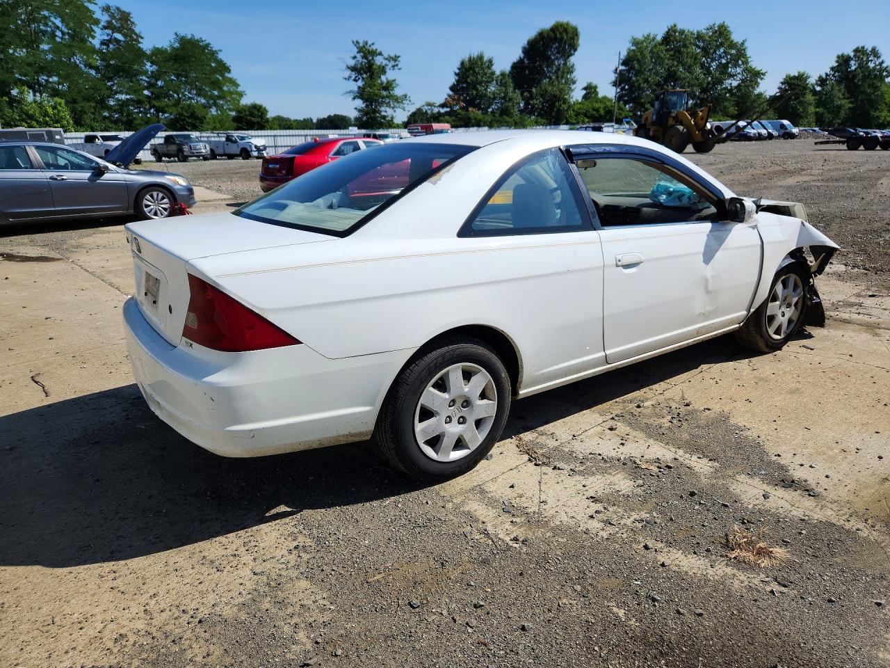 2002 Honda Civic Ex White vin: 1HGEM22952L052082