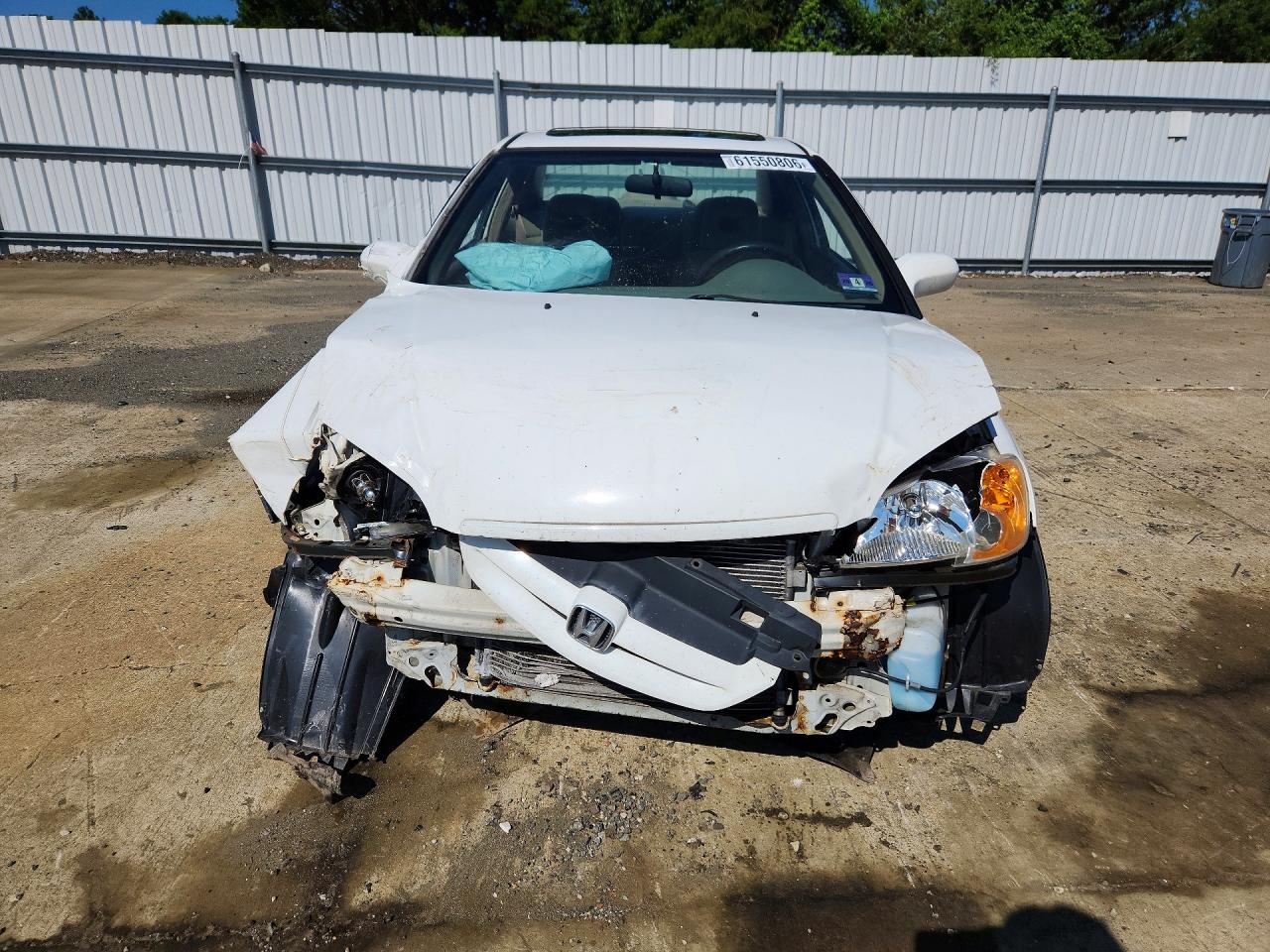 2002 Honda Civic Ex White vin: 1HGEM22952L052082