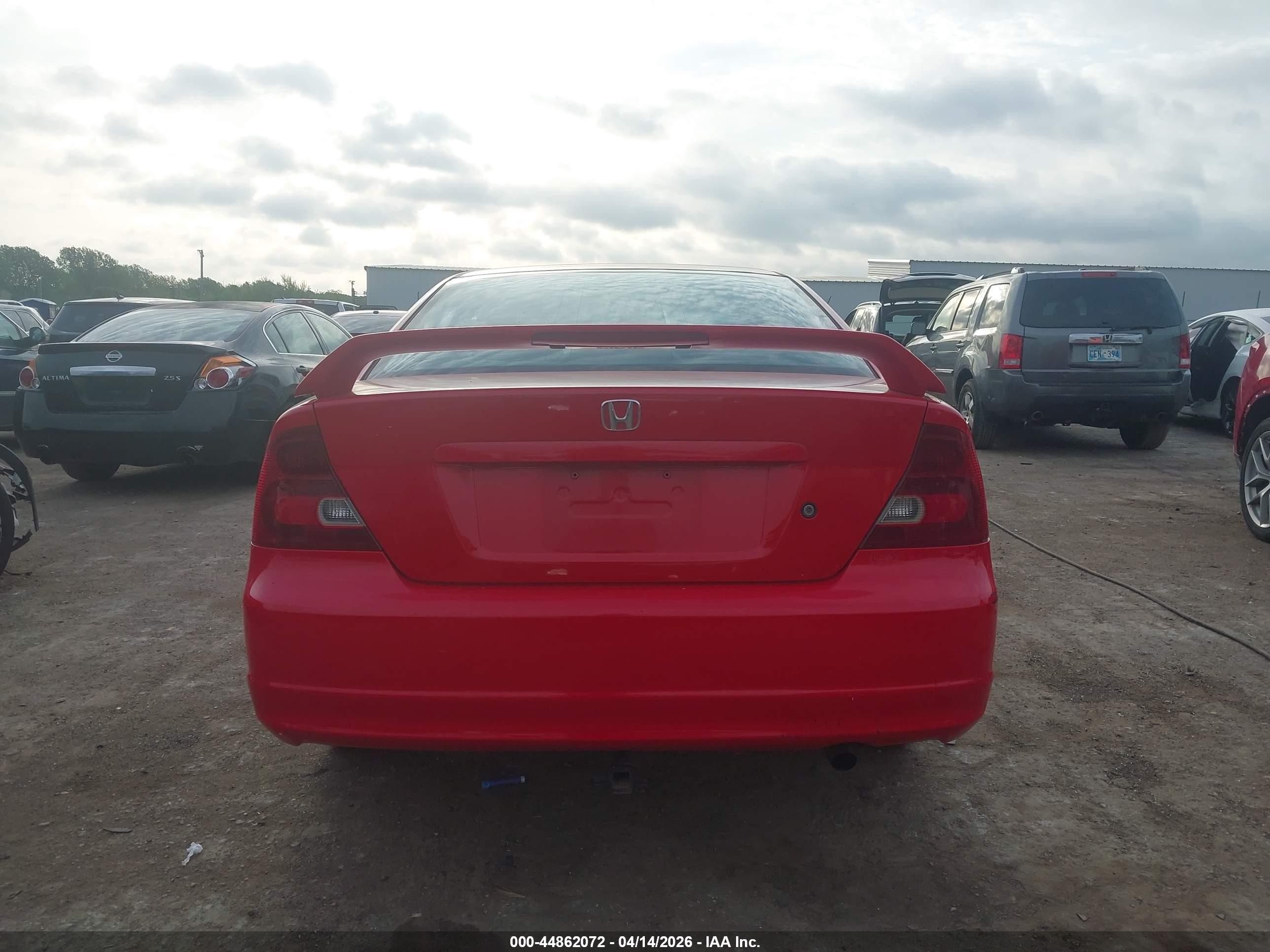 2003 Honda Civic Ex Red vin: 1HGEM22953L050592