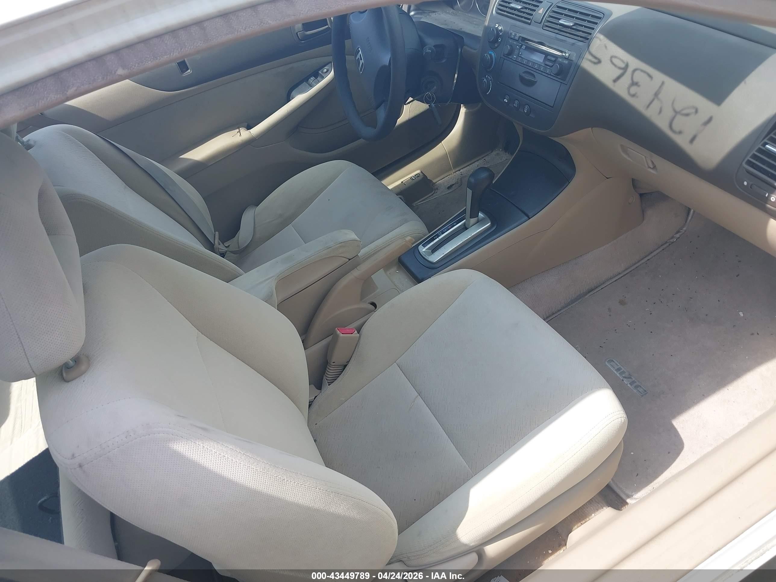 2003 Honda Civic Ex White vin: 1HGEM22953L053475