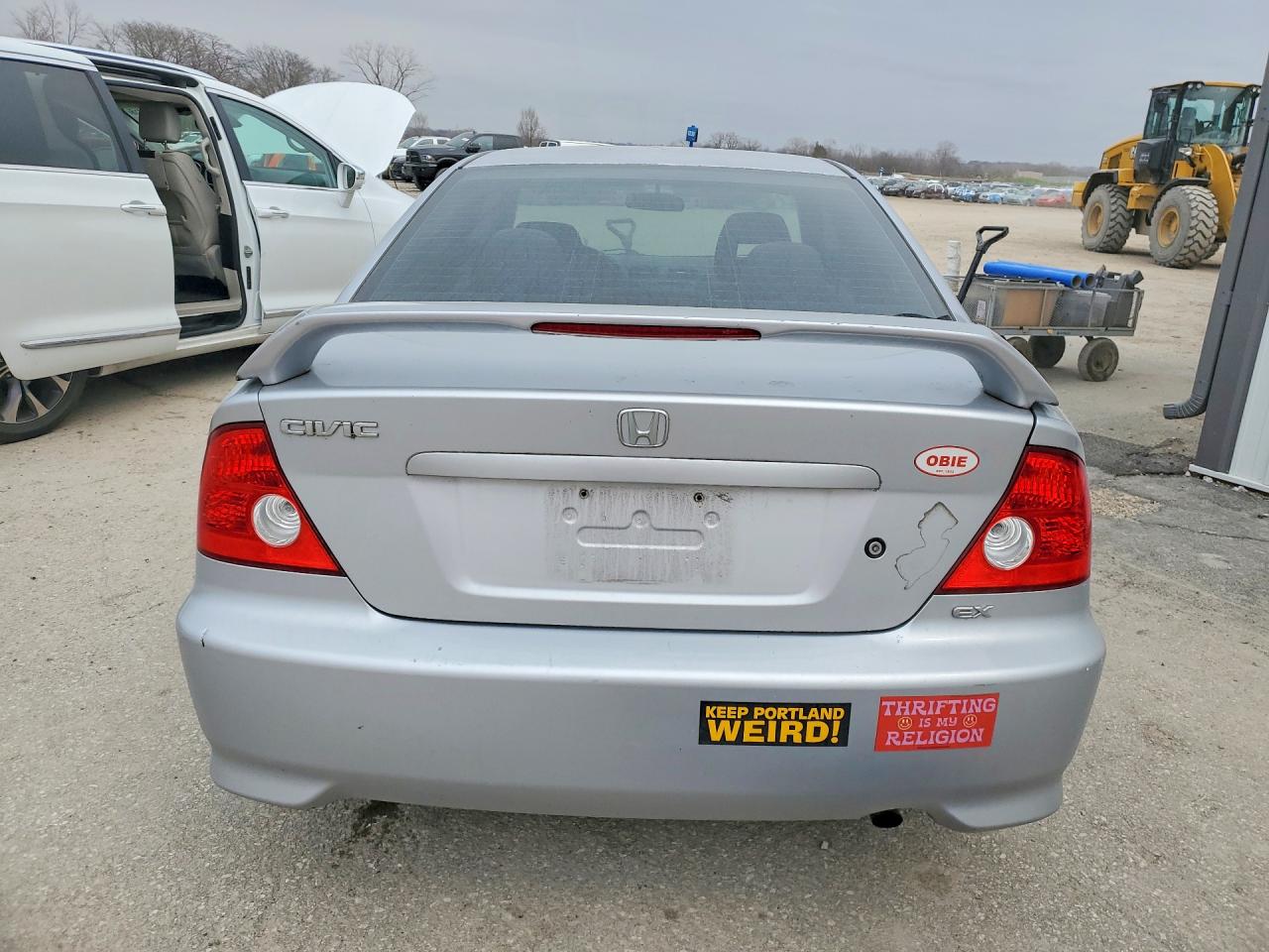 2004 Honda Civic Ex Gray vin: 1HGEM22954L009395