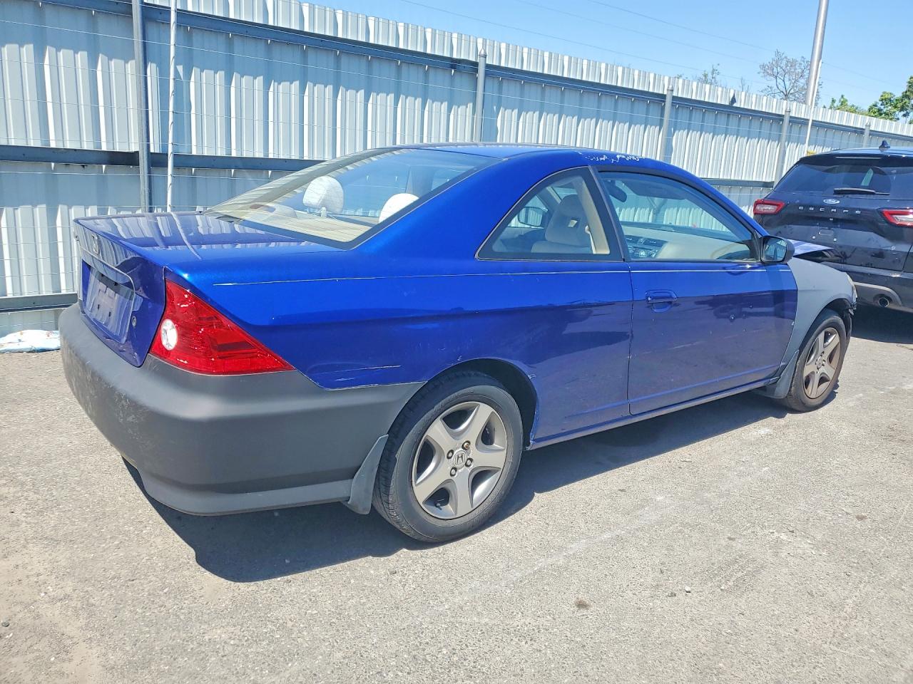 2004 Honda Civic Ex Blue vin: 1HGEM22954L014760