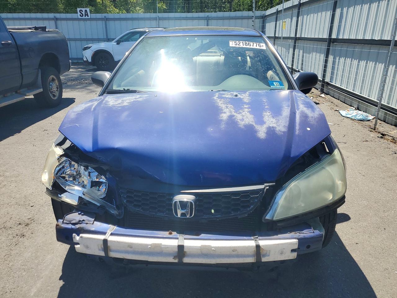 2004 Honda Civic Ex Blue vin: 1HGEM22954L014760