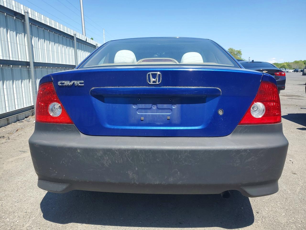 2004 Honda Civic Ex Blue vin: 1HGEM22954L014760