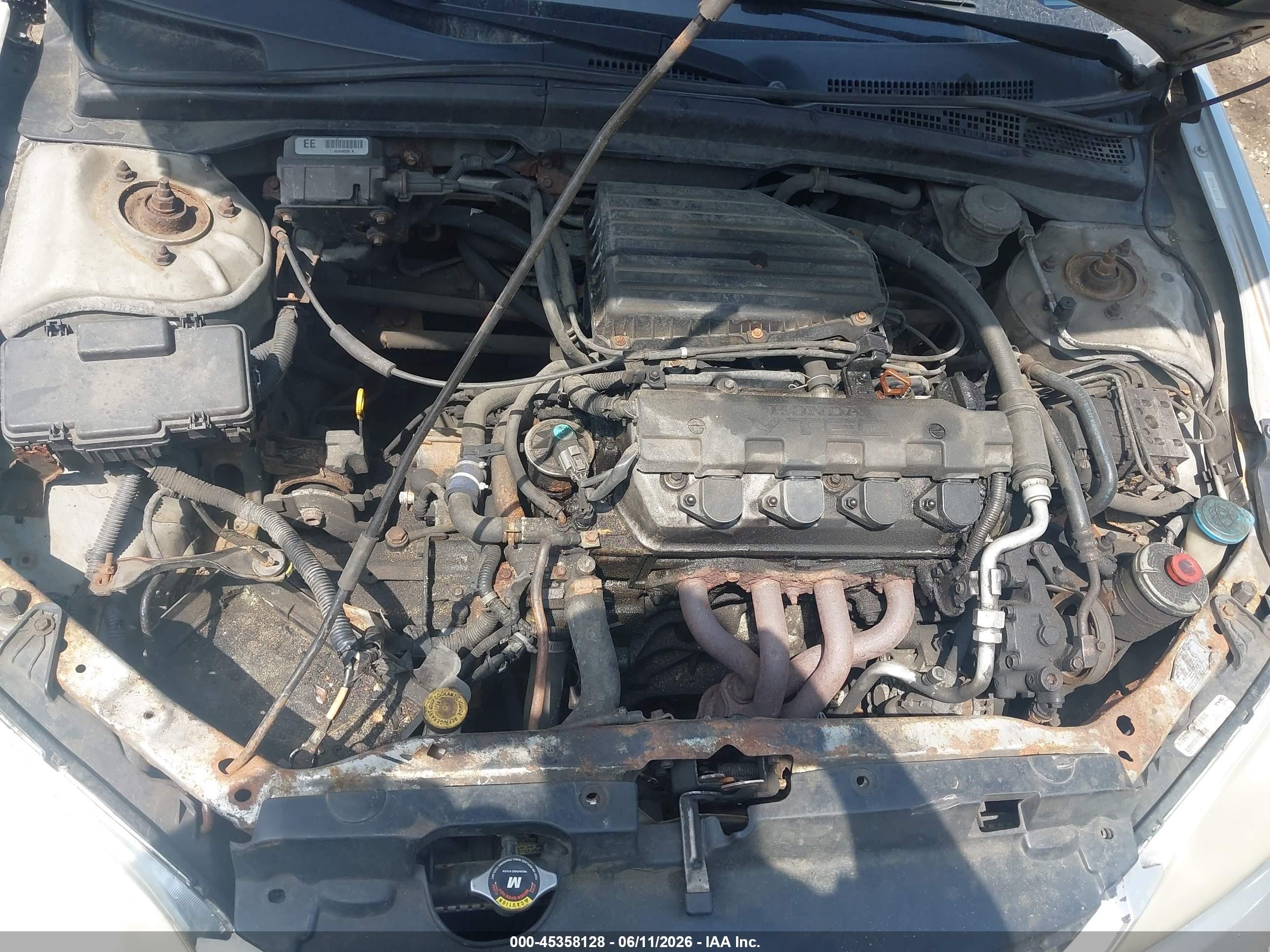 2004 Honda Civic Ex Серый vin: 1HGEM22954L030506