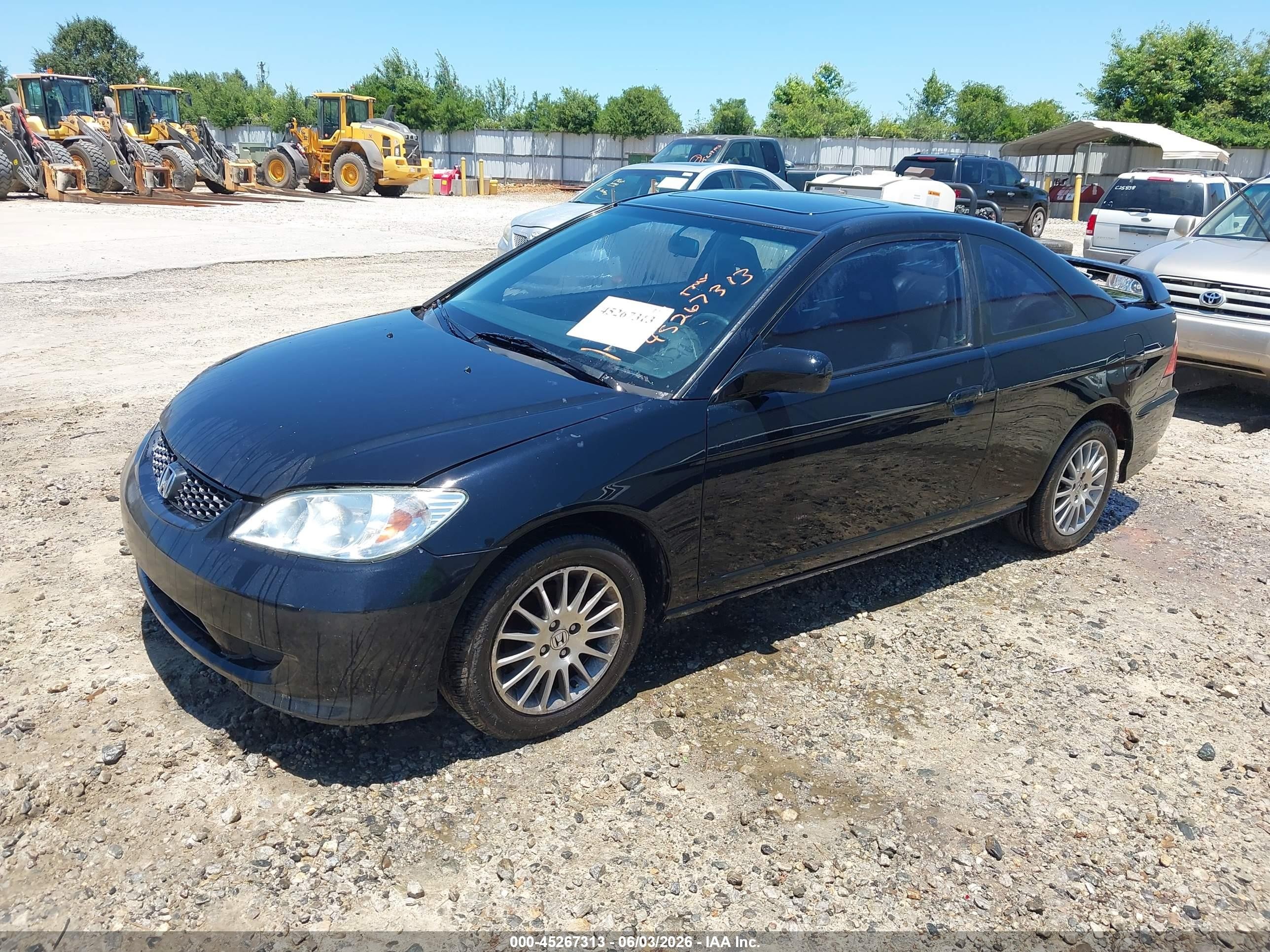 2005 Honda Civic Ex Black vin: 1HGEM22955L018602