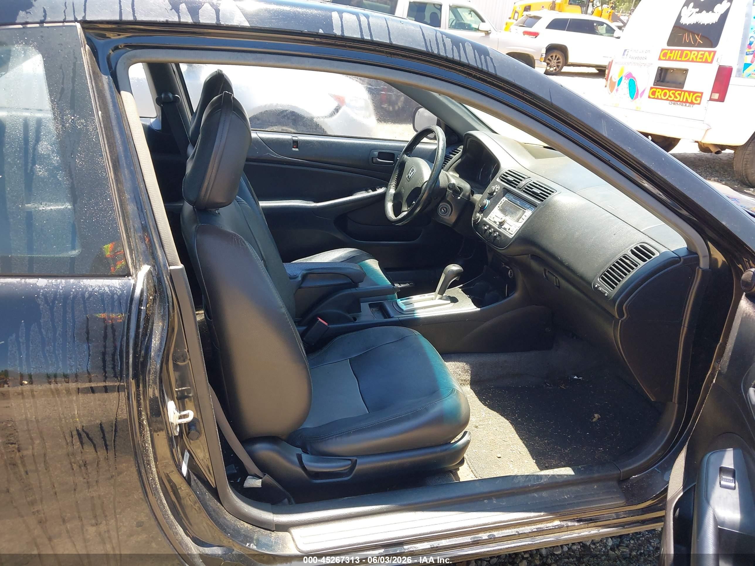 2005 Honda Civic Ex Black vin: 1HGEM22955L018602