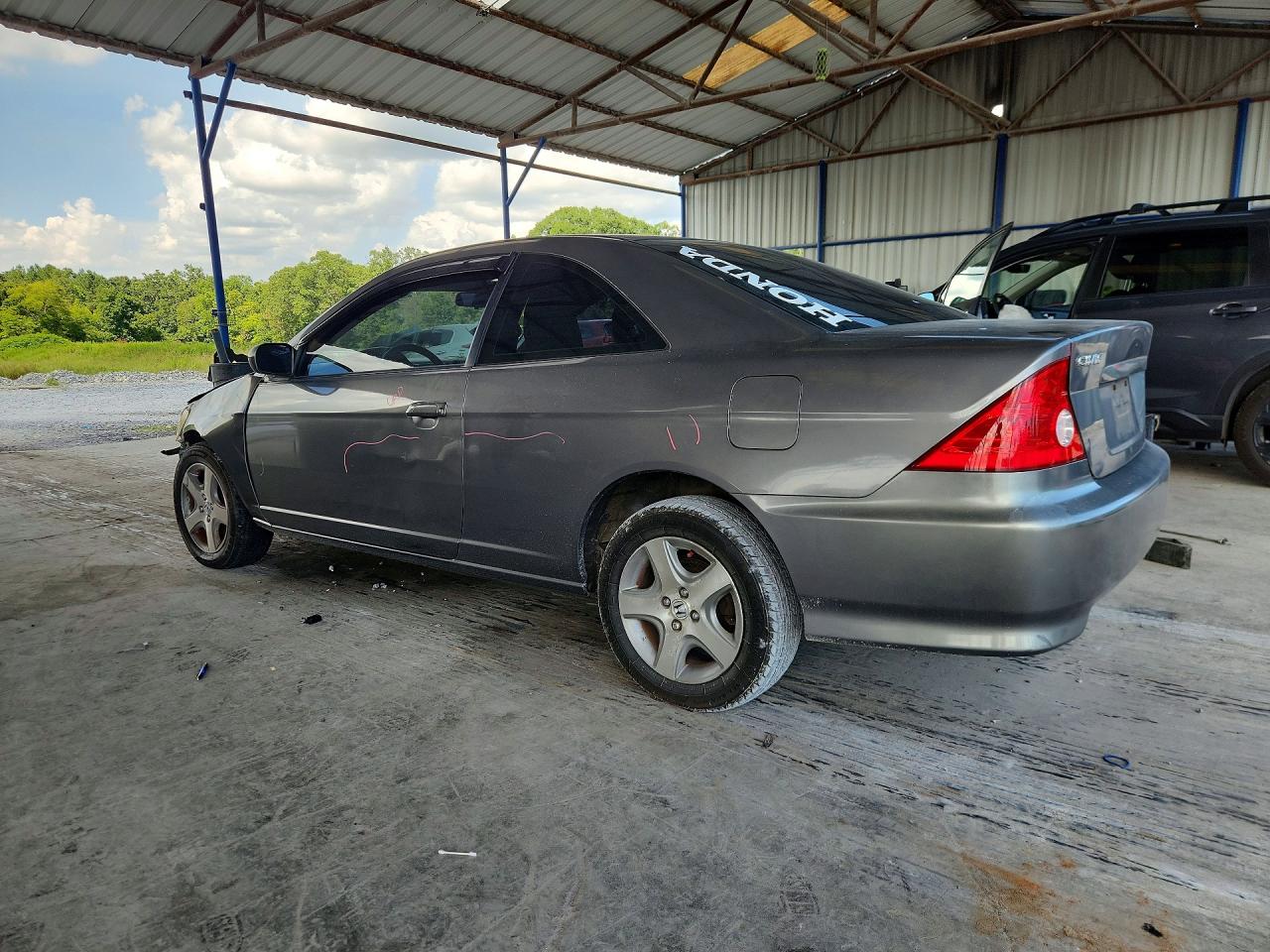 2005 Honda Civic Ex Gray vin: 1HGEM22955L035447