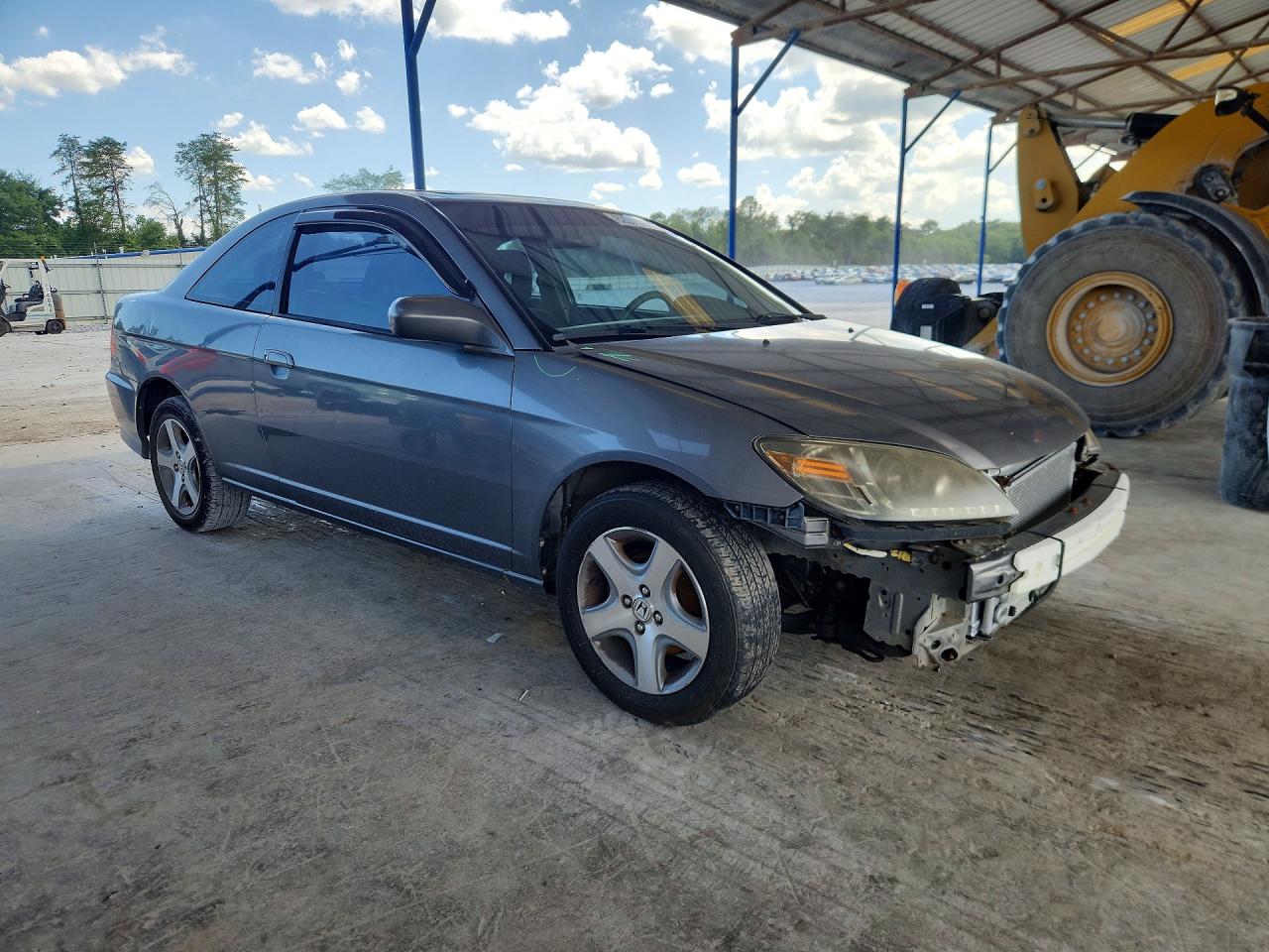 2005 Honda Civic Ex Gray vin: 1HGEM22955L035447