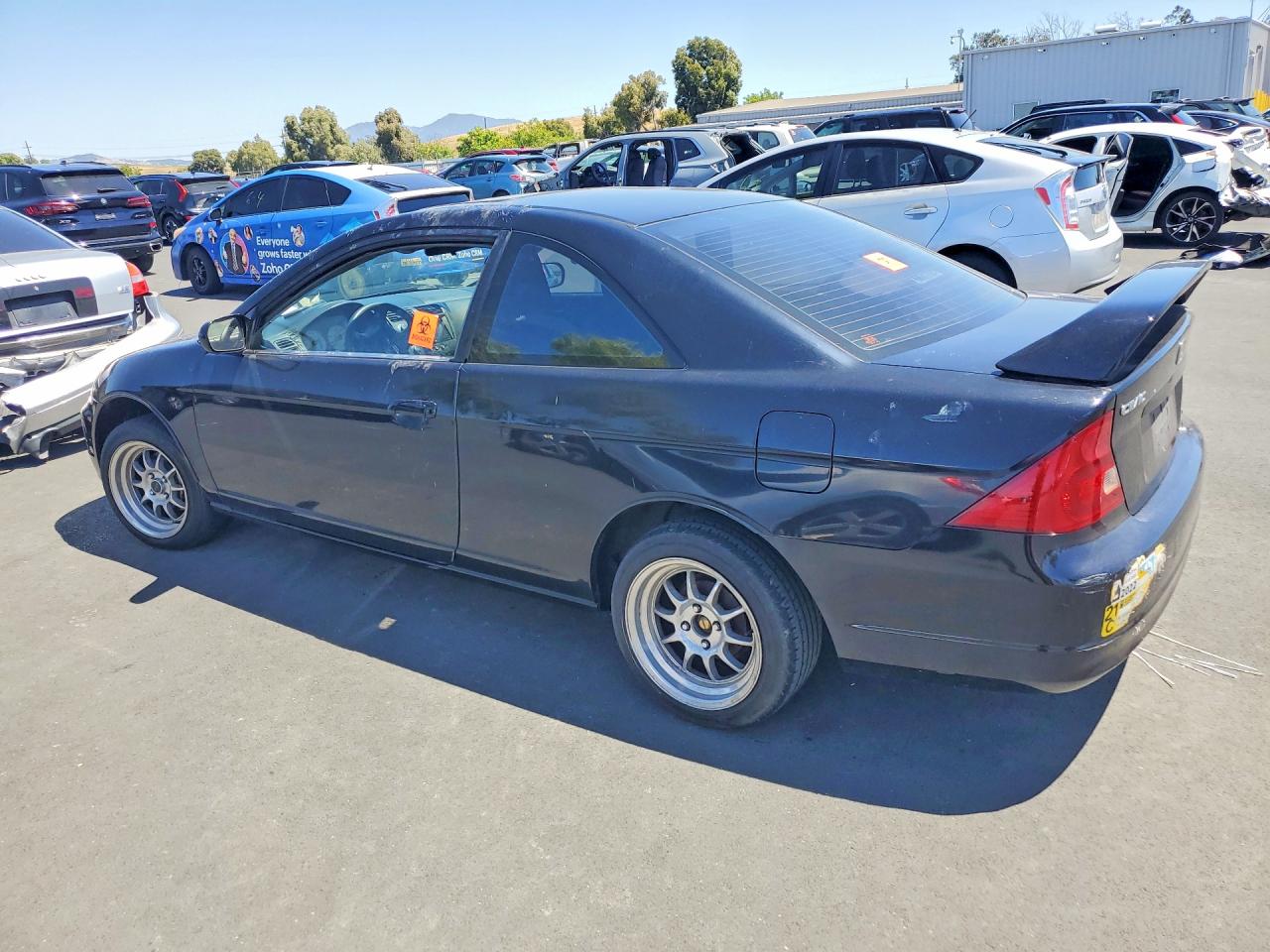 2002 Honda Civic Ex Black vin: 1HGEM22962L002209