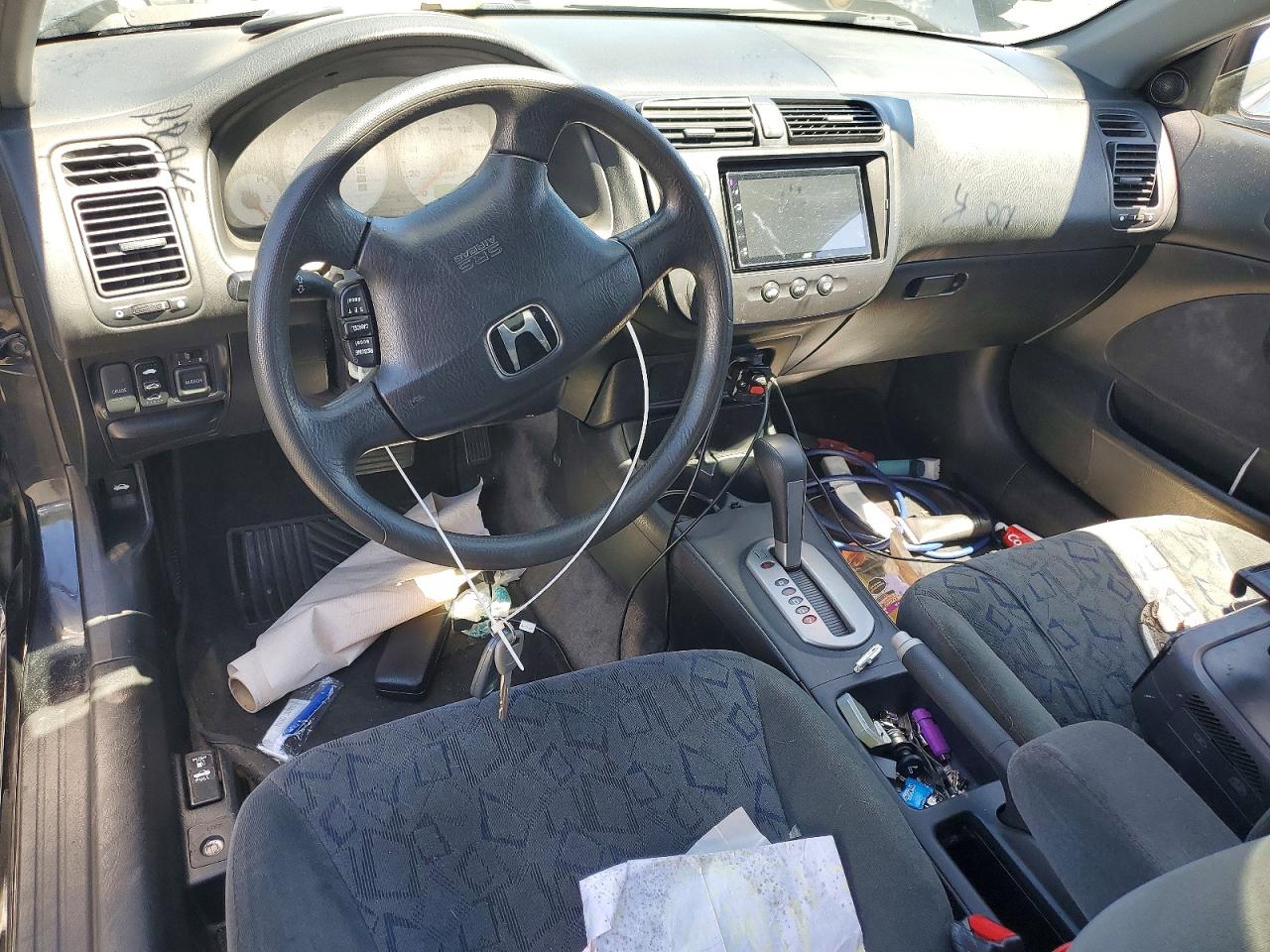 2002 Honda Civic Ex Black vin: 1HGEM22962L002209