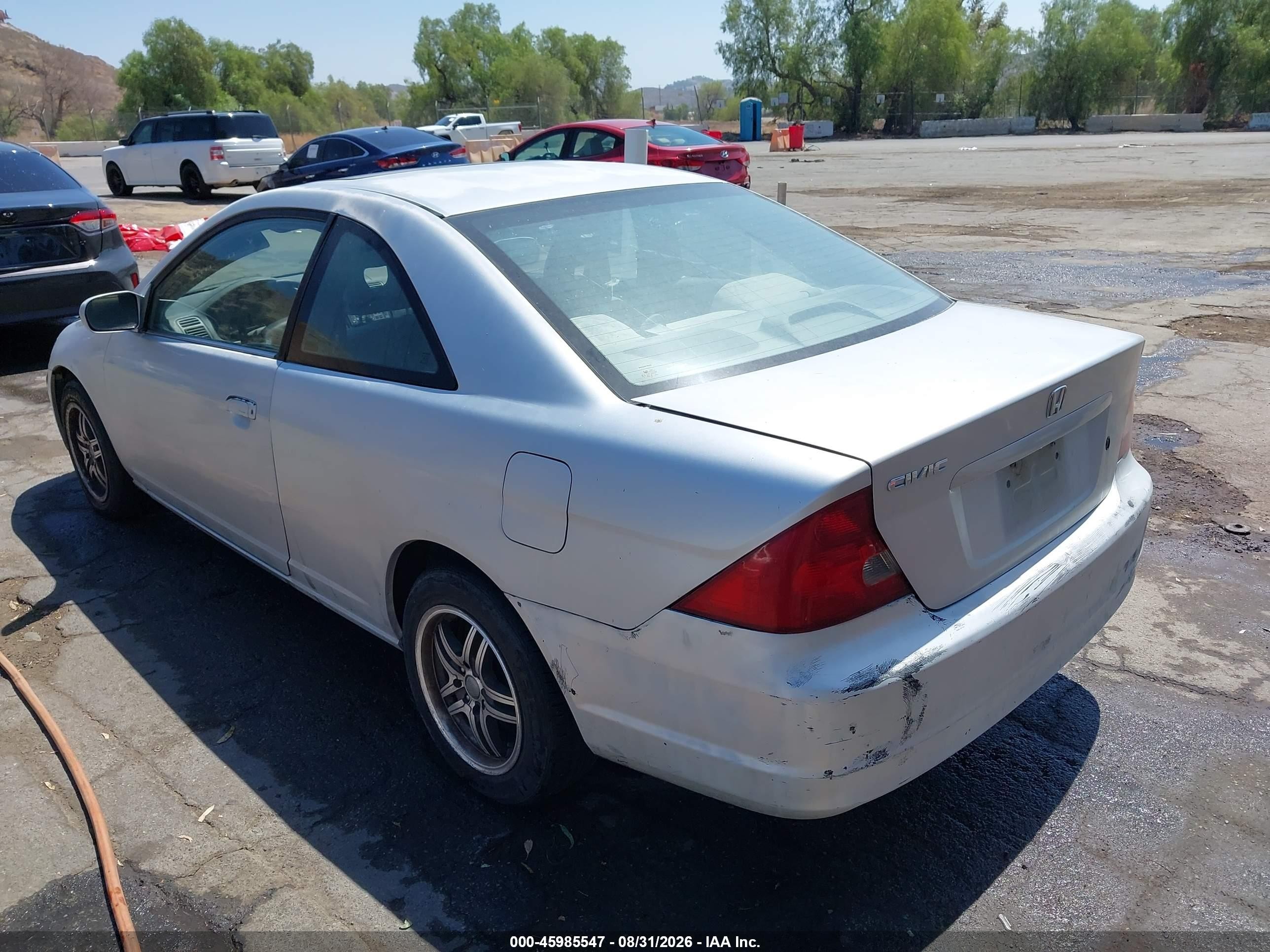 2002 Honda Civic Ex Silver vin: 1HGEM22962L047179