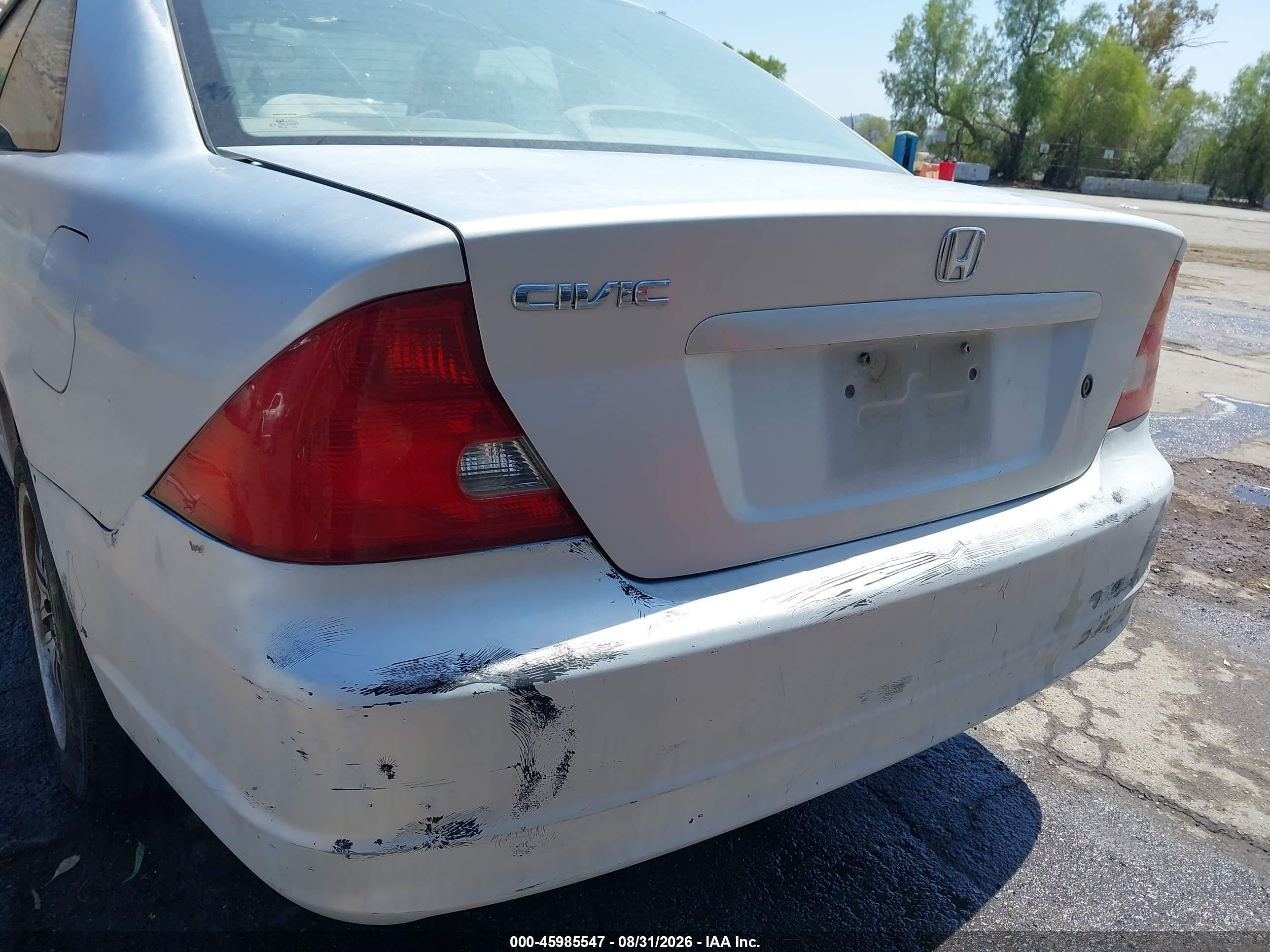 2002 Honda Civic Ex Silver vin: 1HGEM22962L047179