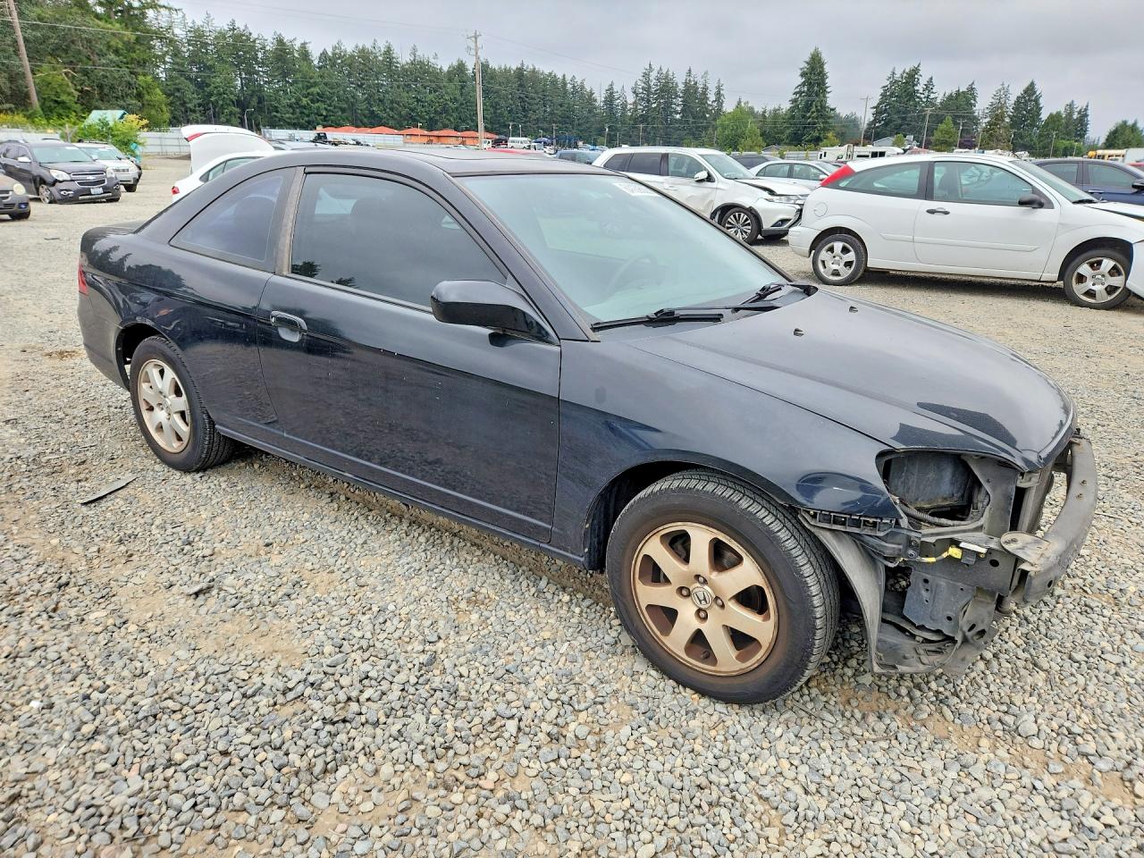 2003 Honda Civic Ex Black vin: 1HGEM22963L013860