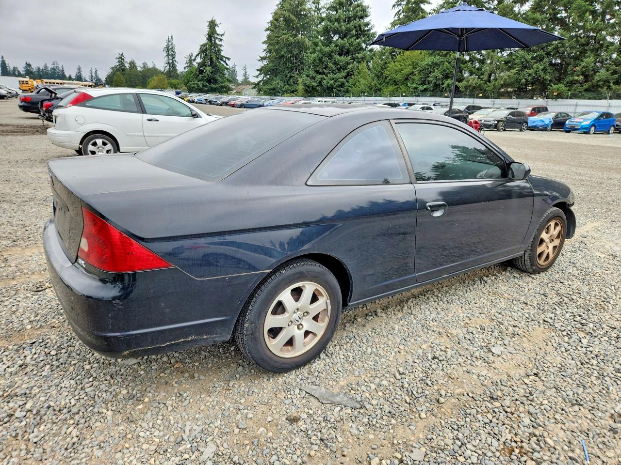 2003 Honda Civic Ex Black vin: 1HGEM22963L013860