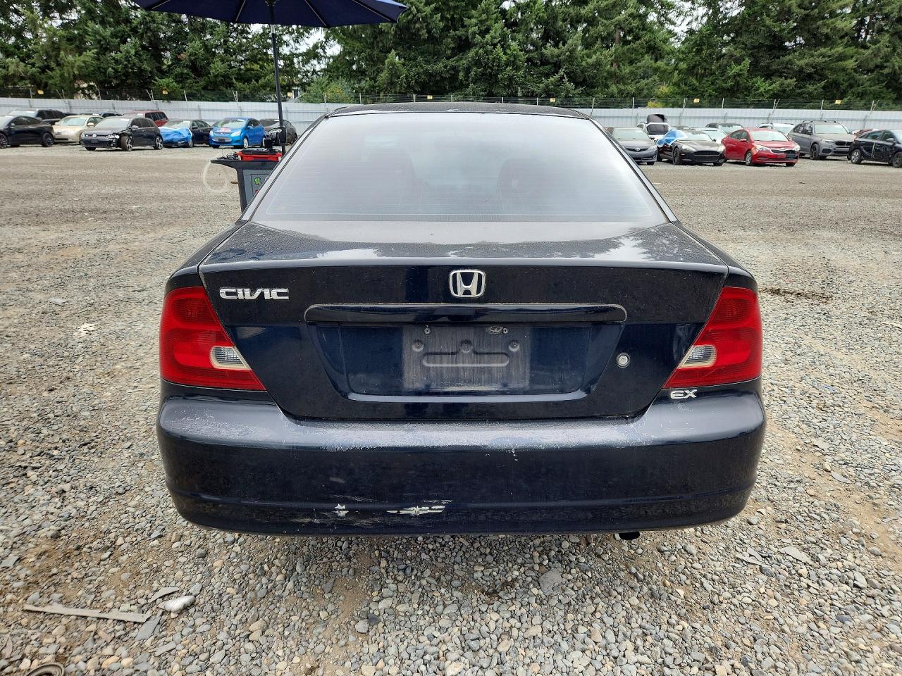 2003 Honda Civic Ex Black vin: 1HGEM22963L013860