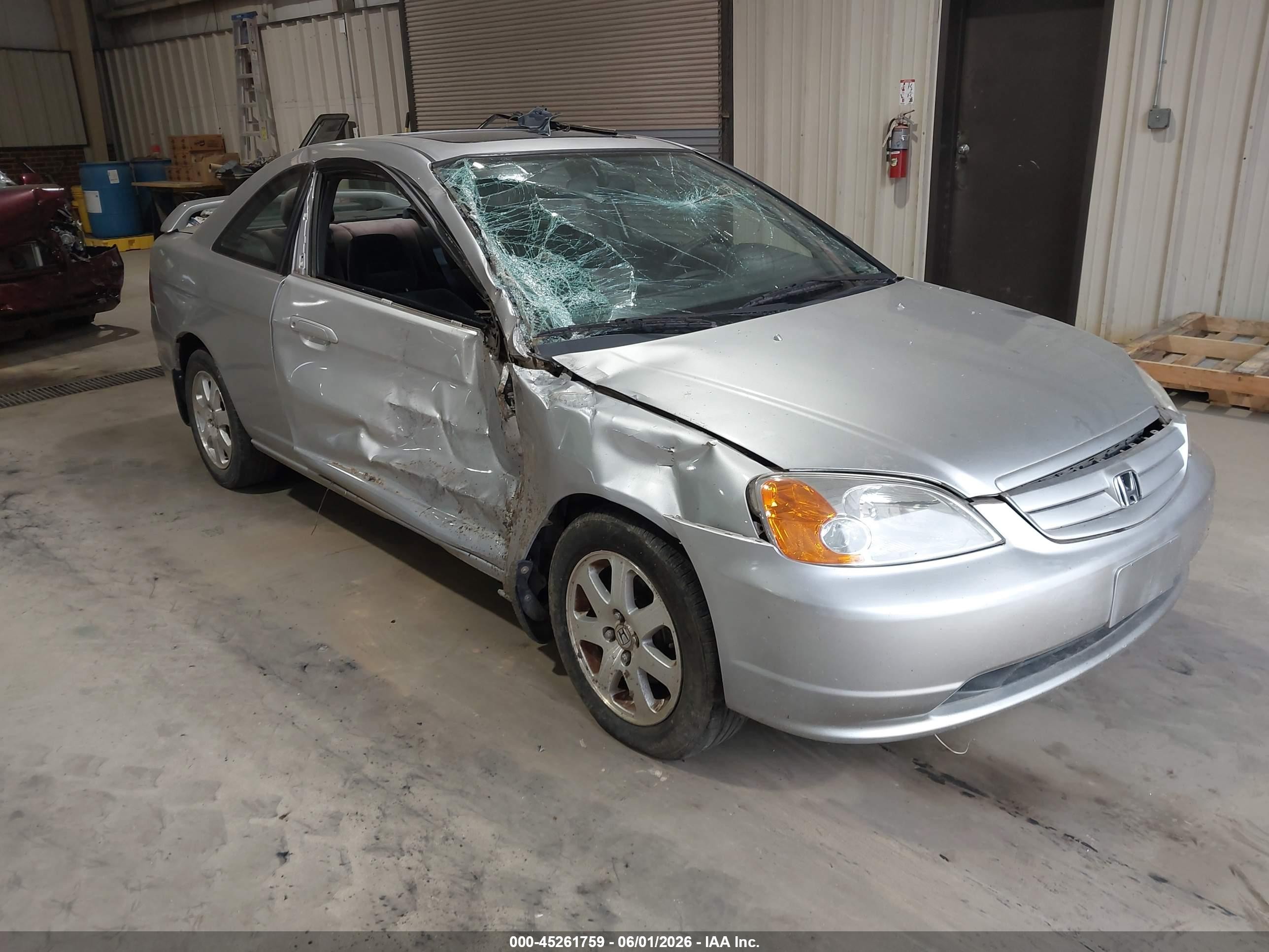 2003 Honda Civic Ex Silver vin: 1HGEM22963L019531